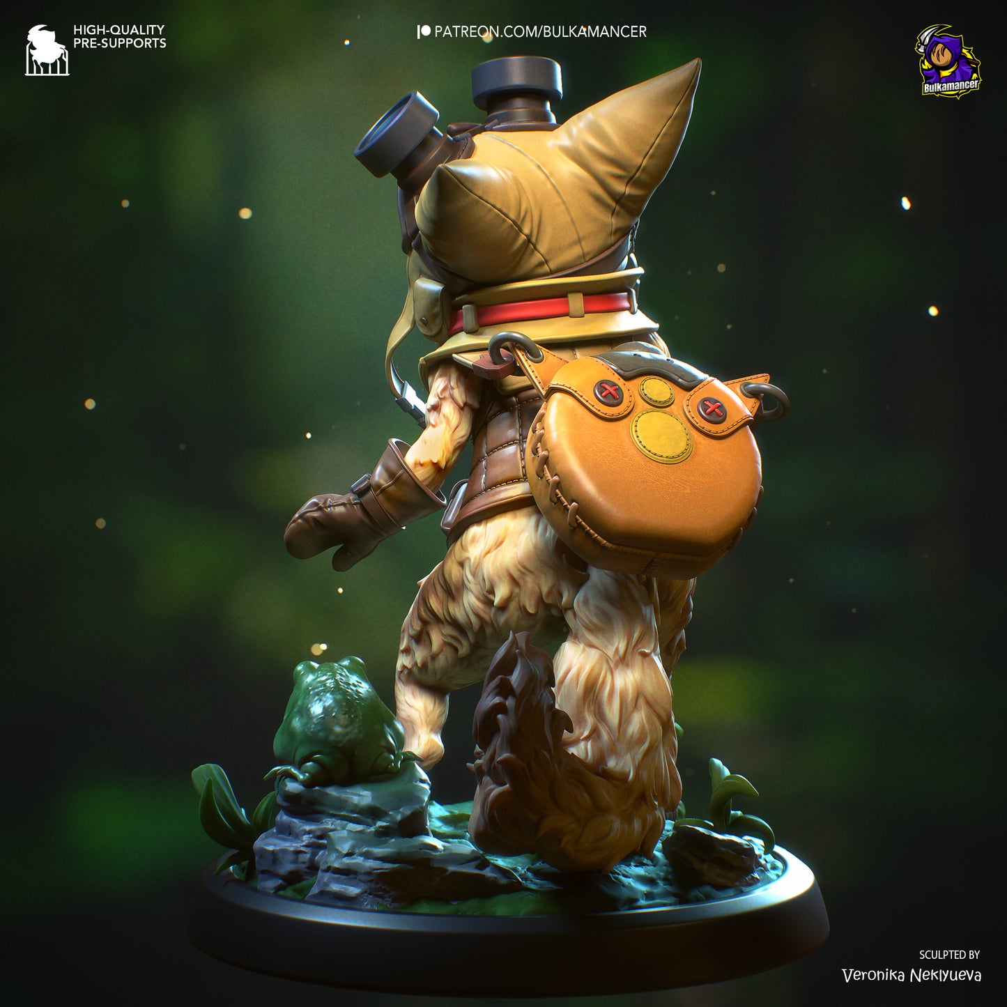 Palico and Toad | 5.5-Inch Resin Model Kit | DIY Monster Hunter Feline Partners