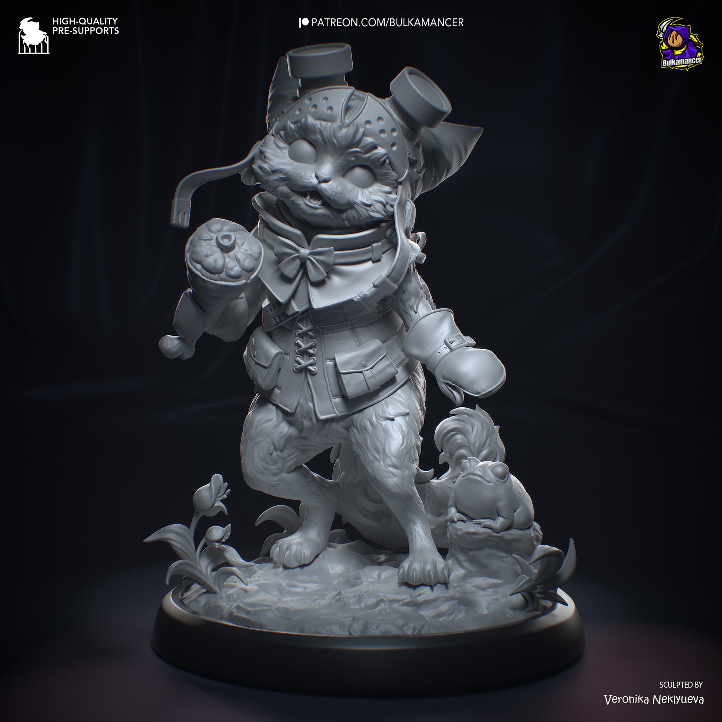 Palico and Toad | 5.5-Inch Resin Model Kit | DIY Monster Hunter Feline Partners