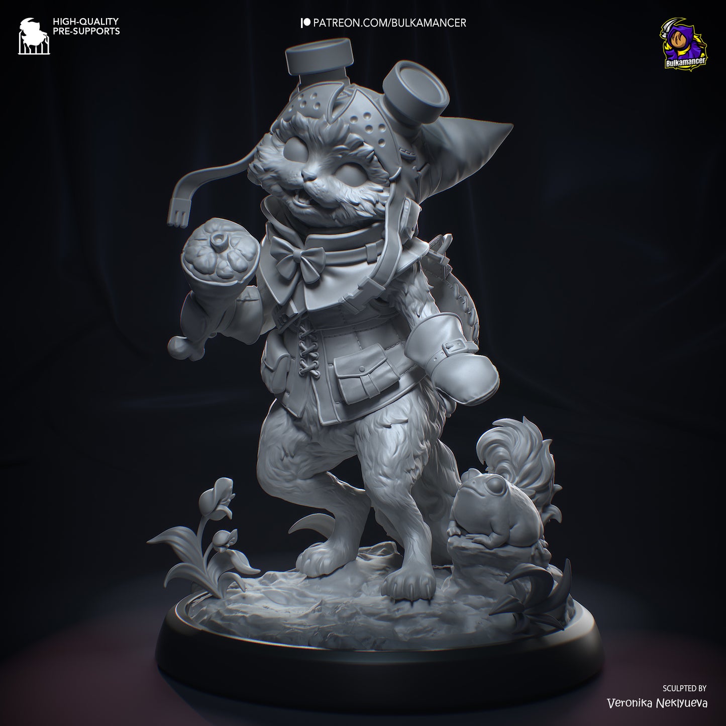 Palico and Toad | 5.5-Inch Resin Model Kit | DIY Monster Hunter Feline Partners