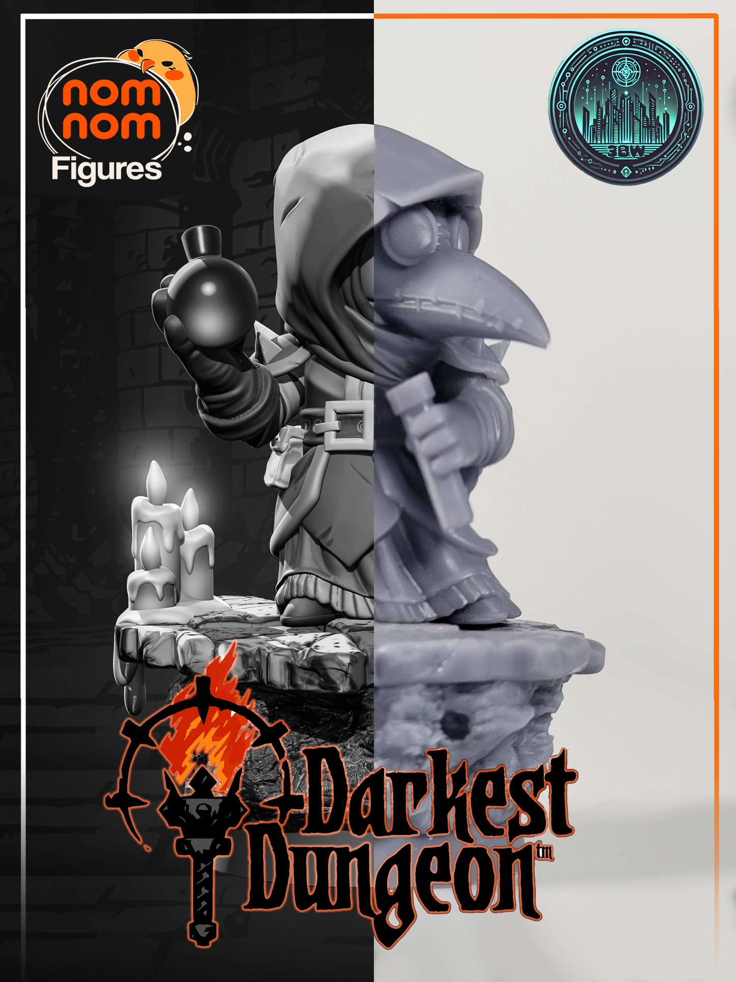 Chibi Plague Doctor | 2.5-Inch Resin Model Kit | DIY Darkest Dungeon Hero