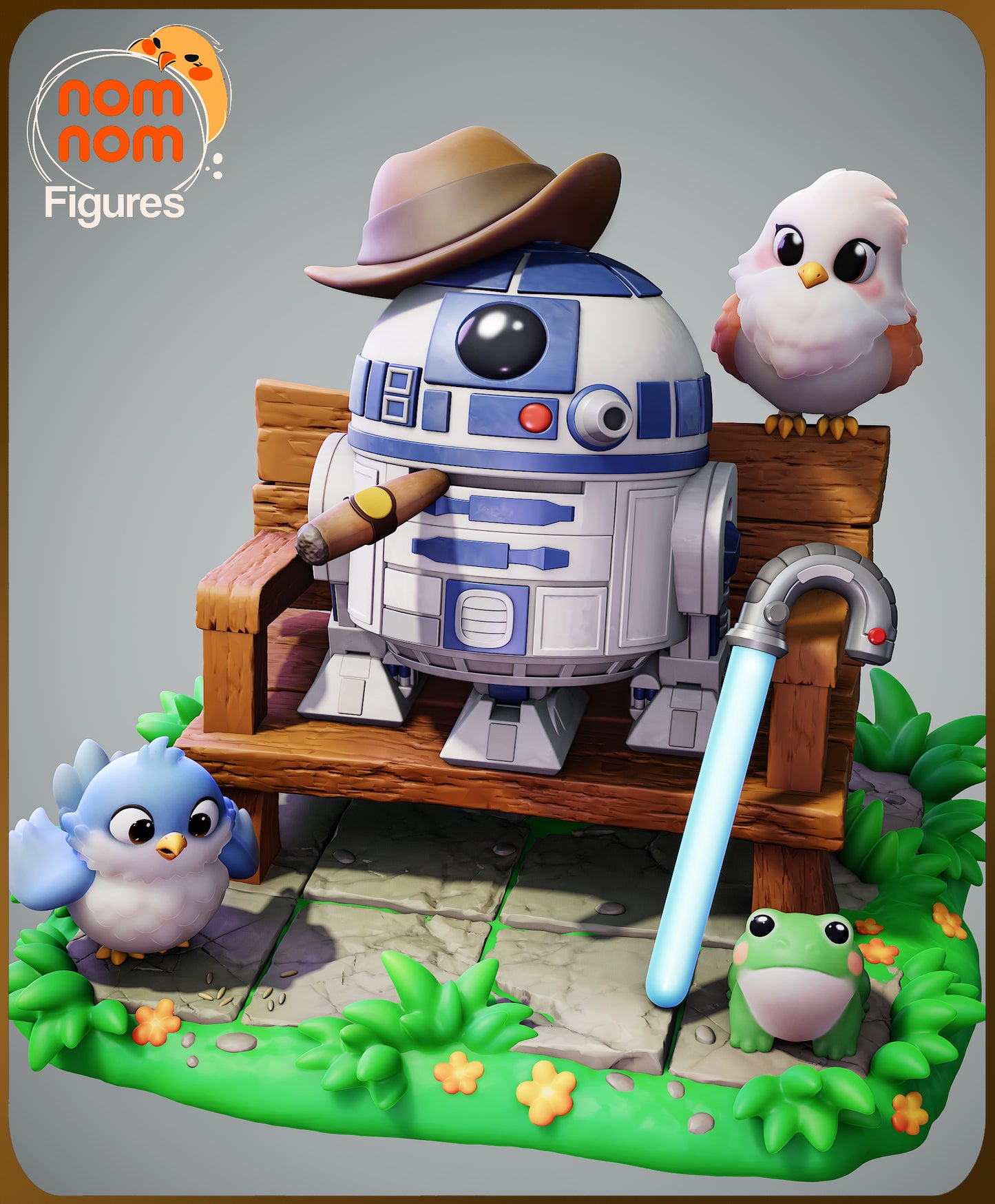 Chibi R2-D2 | 3-Inch Resin Model Kit | Star Wars Droid at the Park