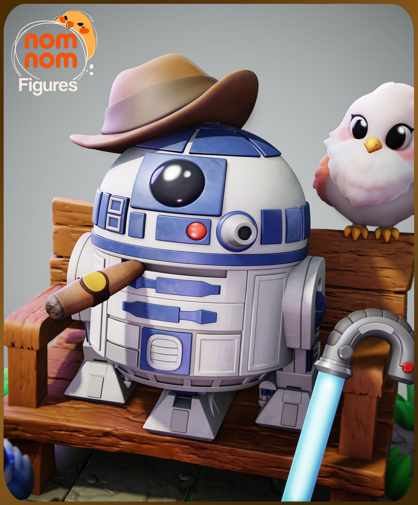 Chibi R2-D2 | 3-Inch Resin Model Kit | Star Wars Droid at the Park