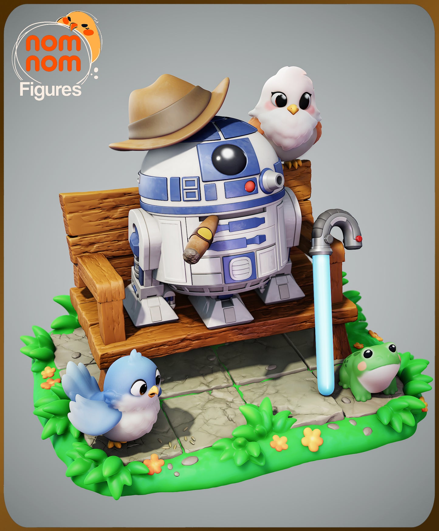 Chibi R2-D2 | 3-Inch Resin Model Kit | Star Wars Droid at the Park