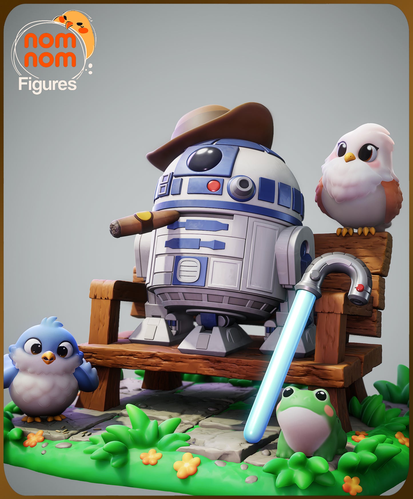 Chibi R2-D2 | 3-Inch Resin Model Kit | Star Wars Droid at the Park