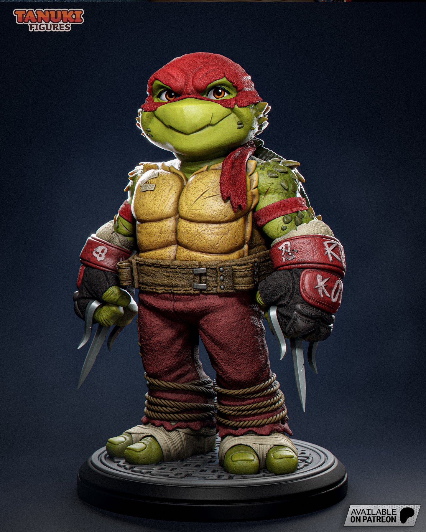 Raphael | 6.5-Inch Resin Model Kit | Toon-Style TMNT Hothead Turtle