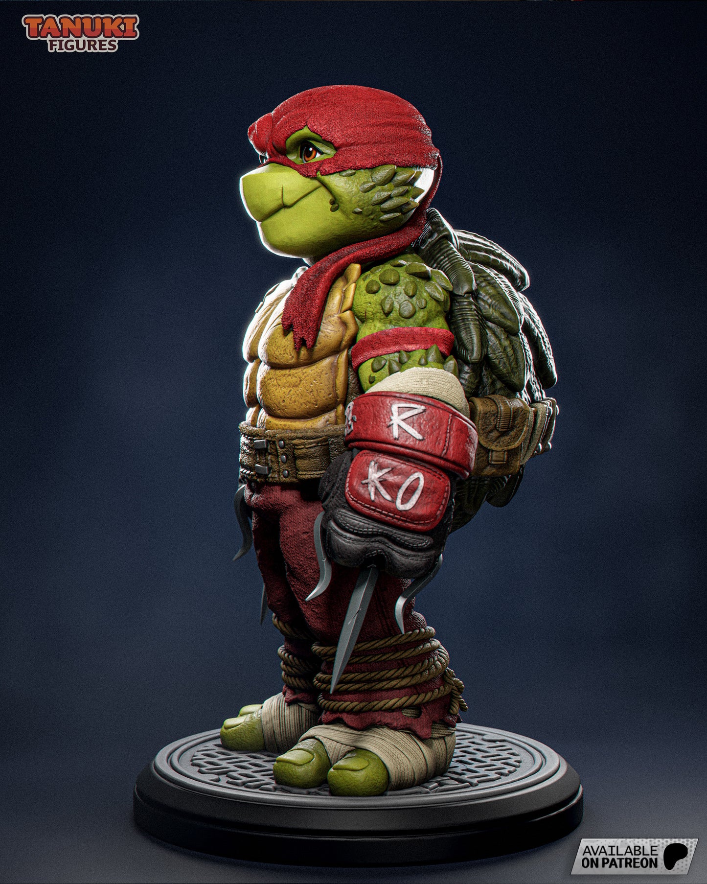 Raphael | 6.5-Inch Resin Model Kit | Toon-Style TMNT Hothead Turtle