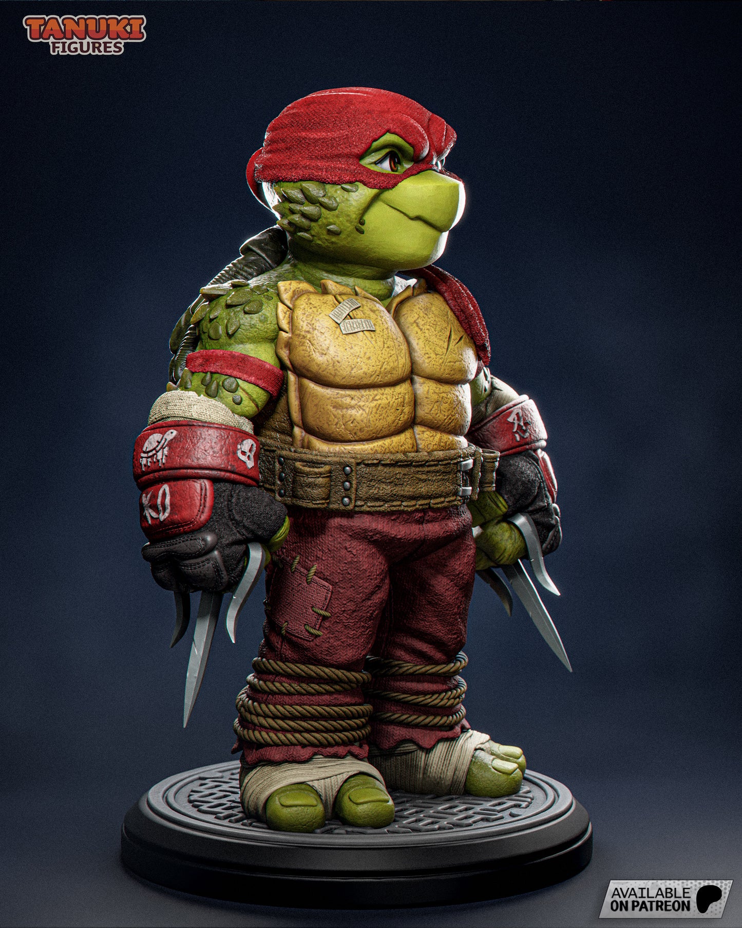 Raphael | 6.5-Inch Resin Model Kit | Toon-Style TMNT Hothead Turtle