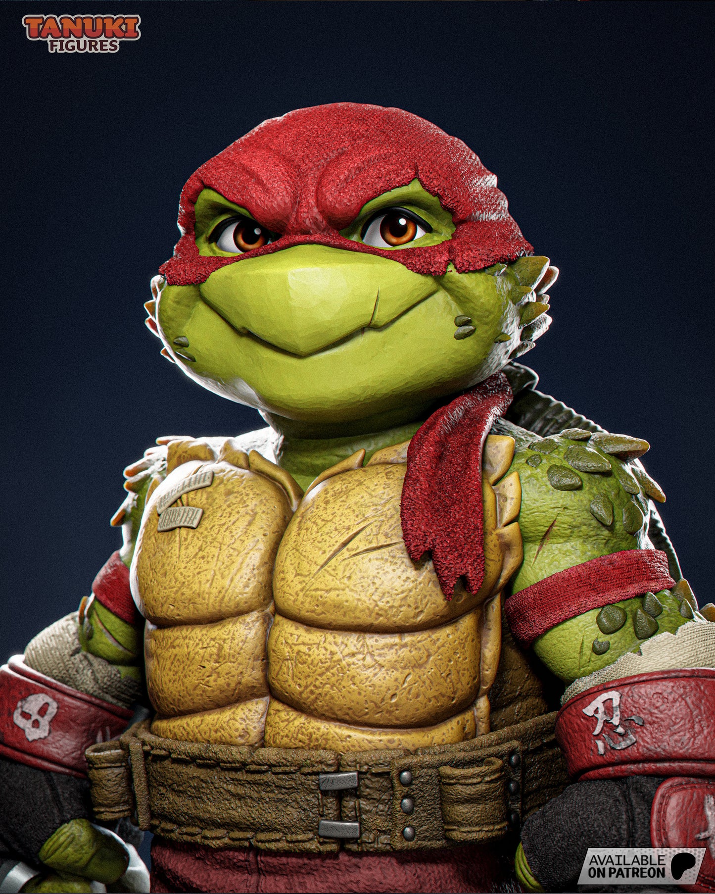 Raphael | 6.5-Inch Resin Model Kit | Toon-Style TMNT Hothead Turtle