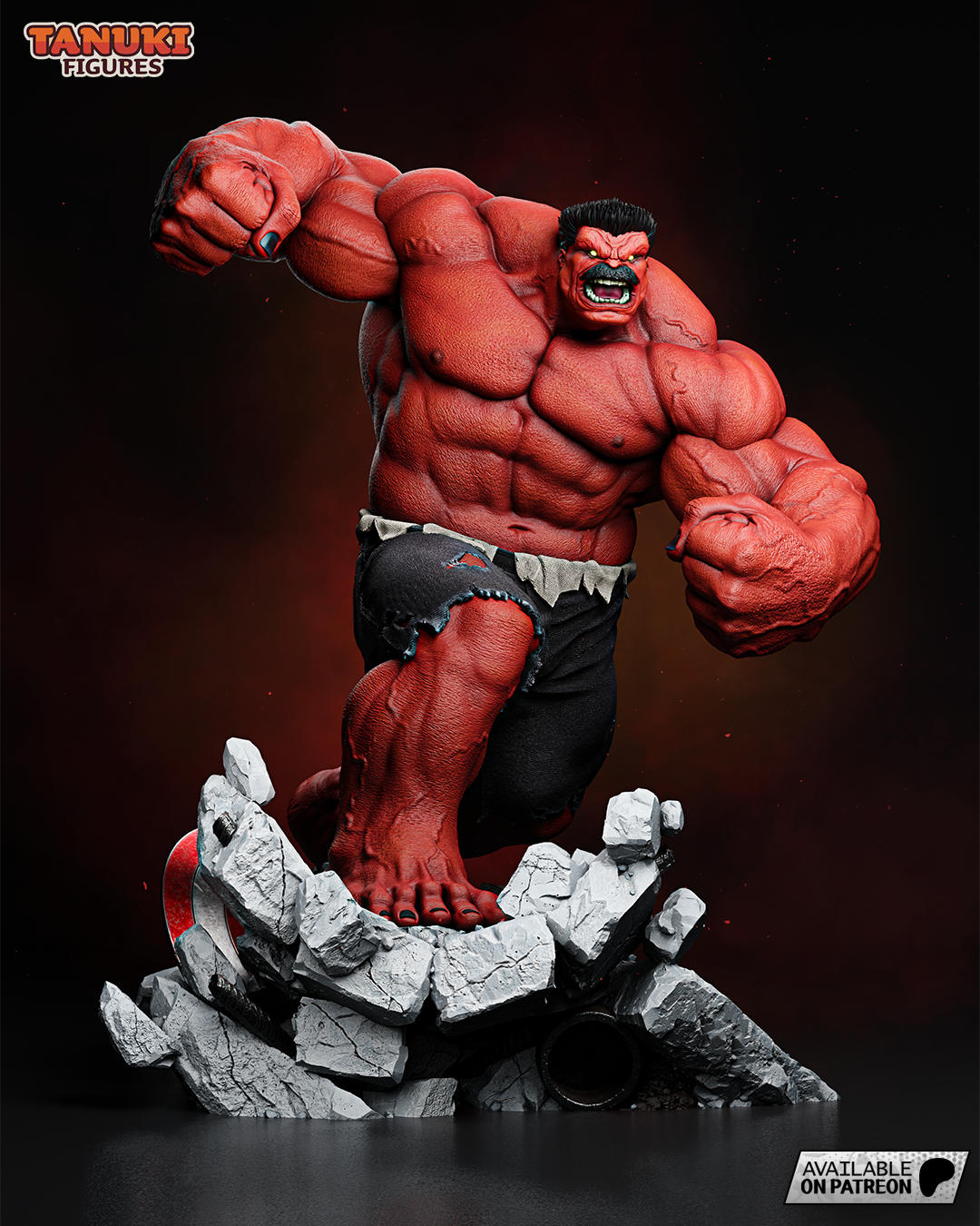 Red Hulk | Resin Model or Bust Kit | Marvel General Thunderbolt Ross