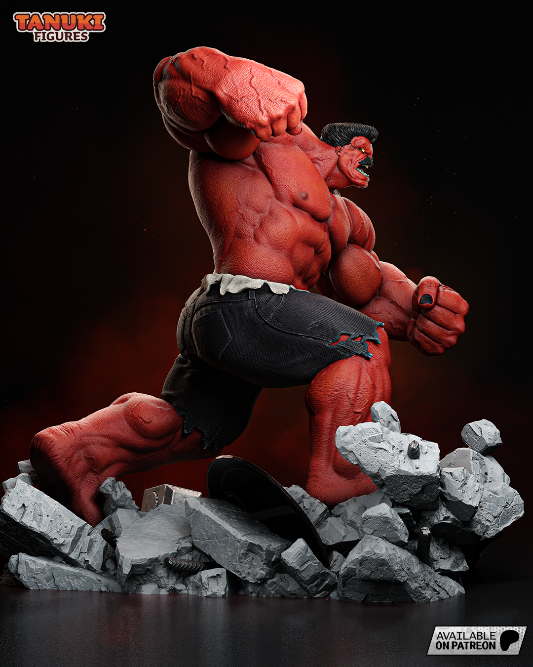 Red Hulk | Resin Model or Bust Kit | Marvel General Thunderbolt Ross