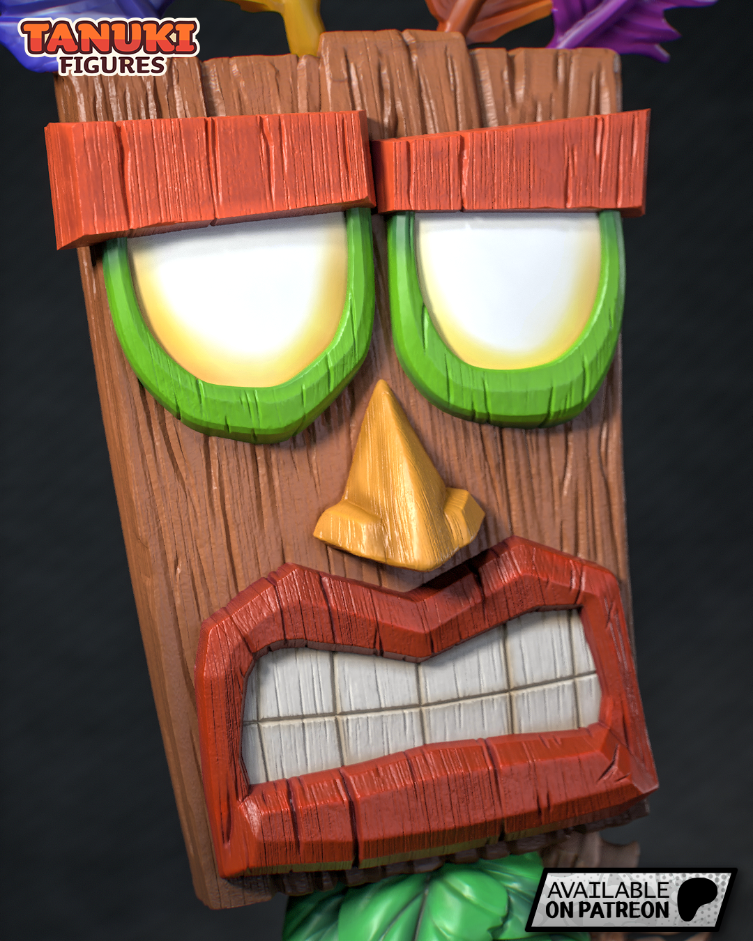 Aku Aku | 6.5-Inch Resin Model Kit | Crash Bandicoot Guardian Mask of Wumpa Island