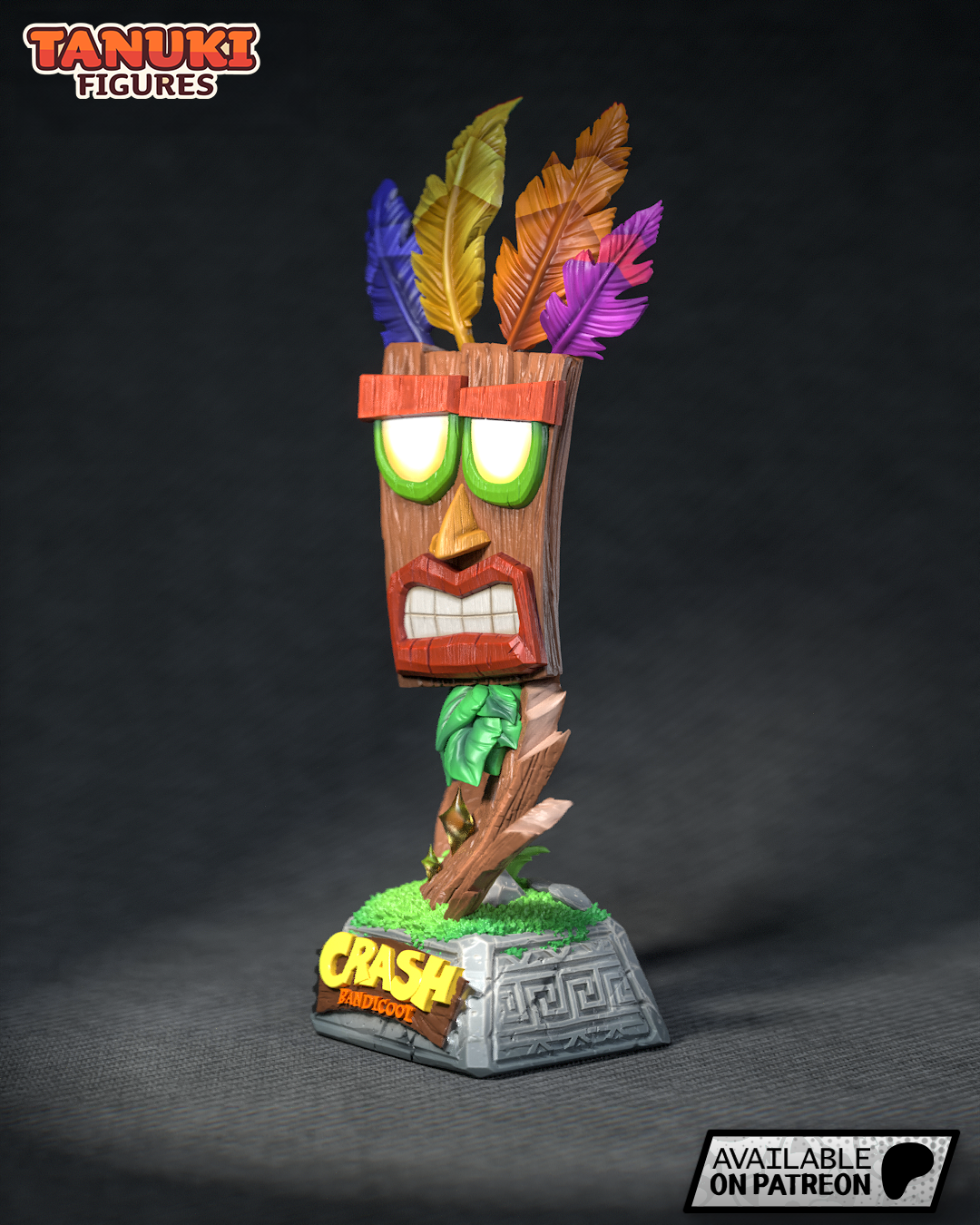 Aku Aku | 6.5-Inch Resin Model Kit | Crash Bandicoot Guardian Mask of Wumpa Island