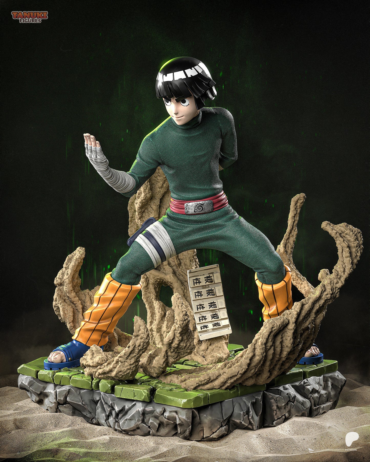 Rock Lee | Resin Model or Bust Kit | Naruto Taijutsu Specialist