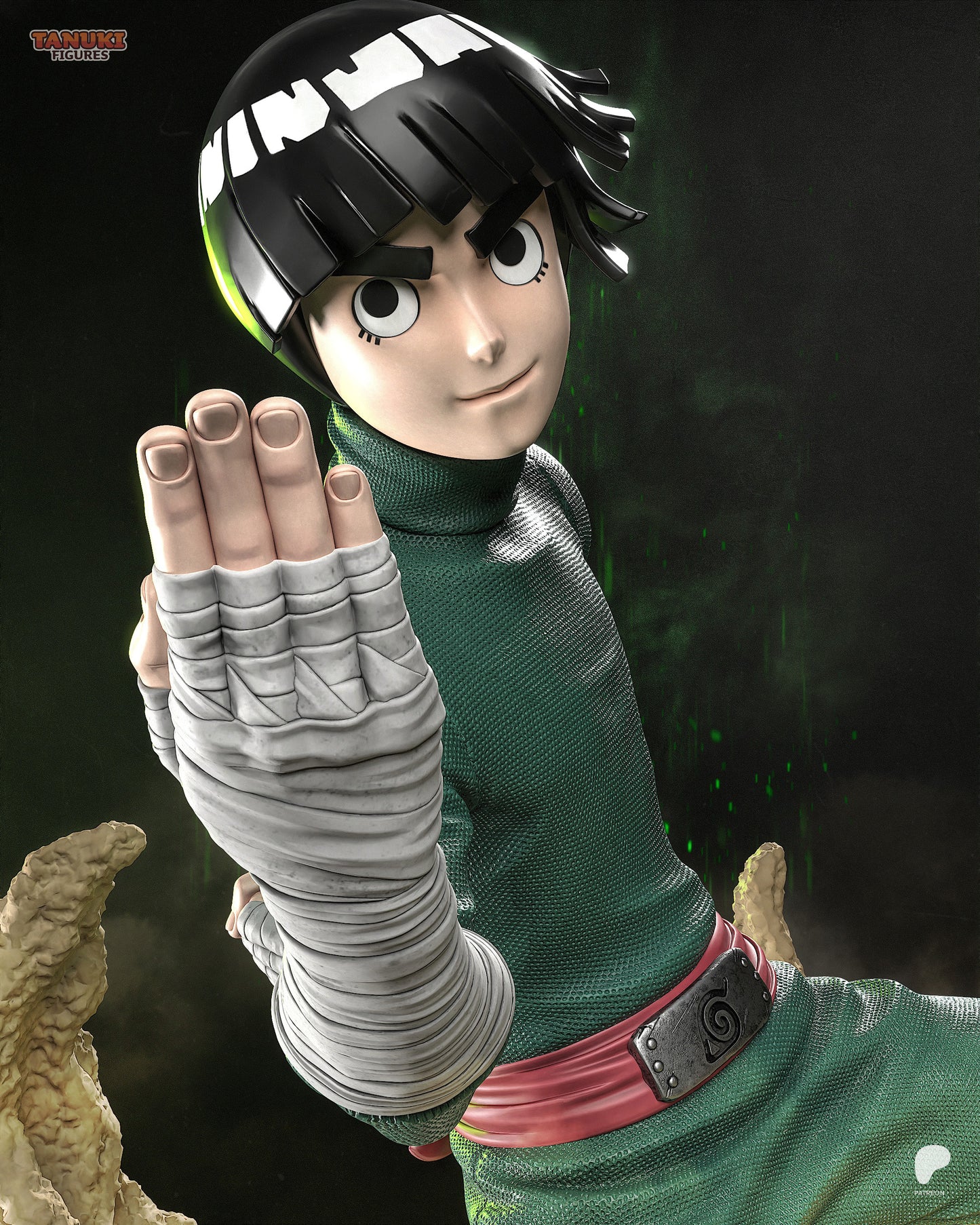 Rock Lee | Resin Model or Bust Kit | Naruto Taijutsu Specialist