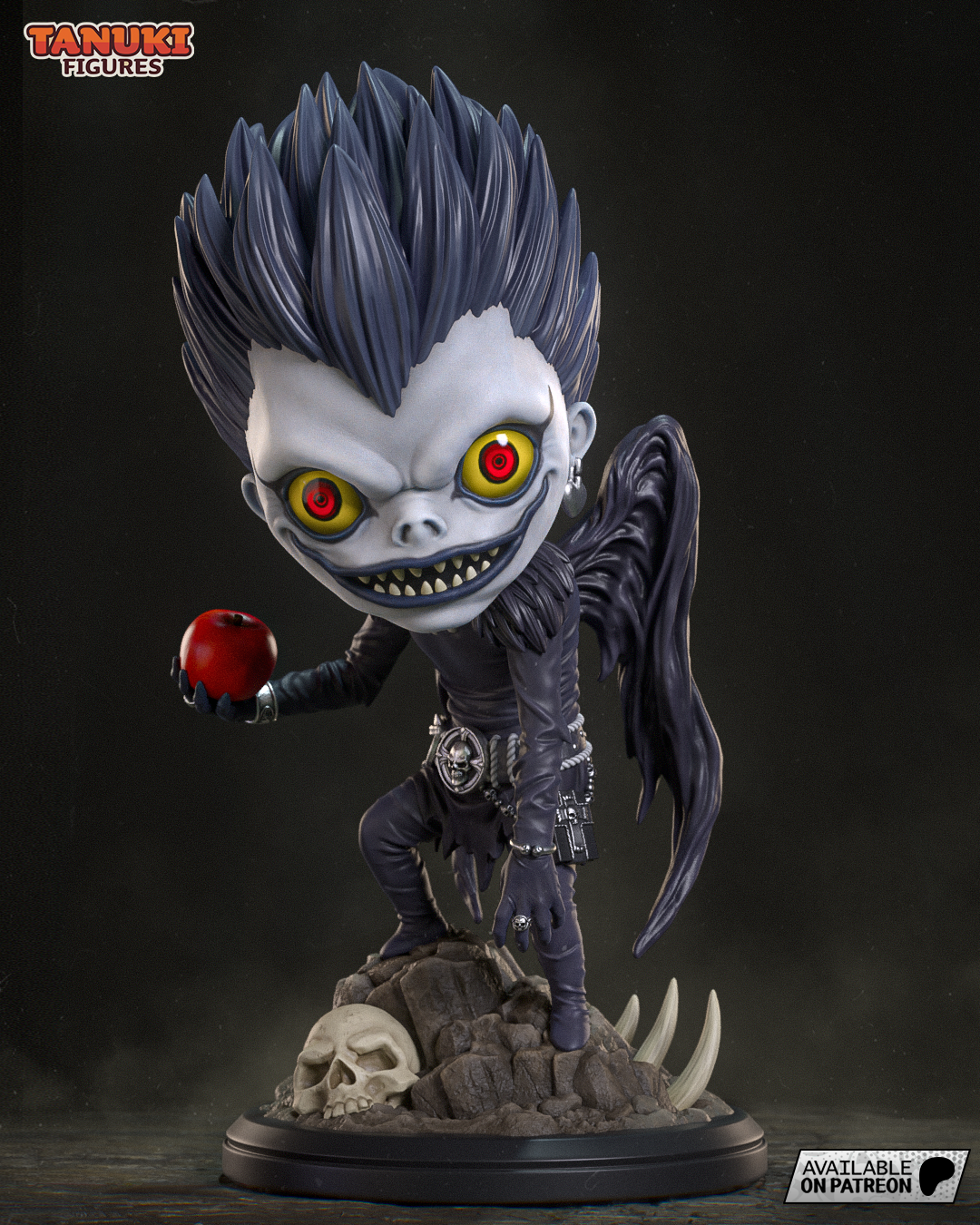 Chibi Ryuk | 5-Inch Resin Model Kit | Death Note Shinigami of Apples