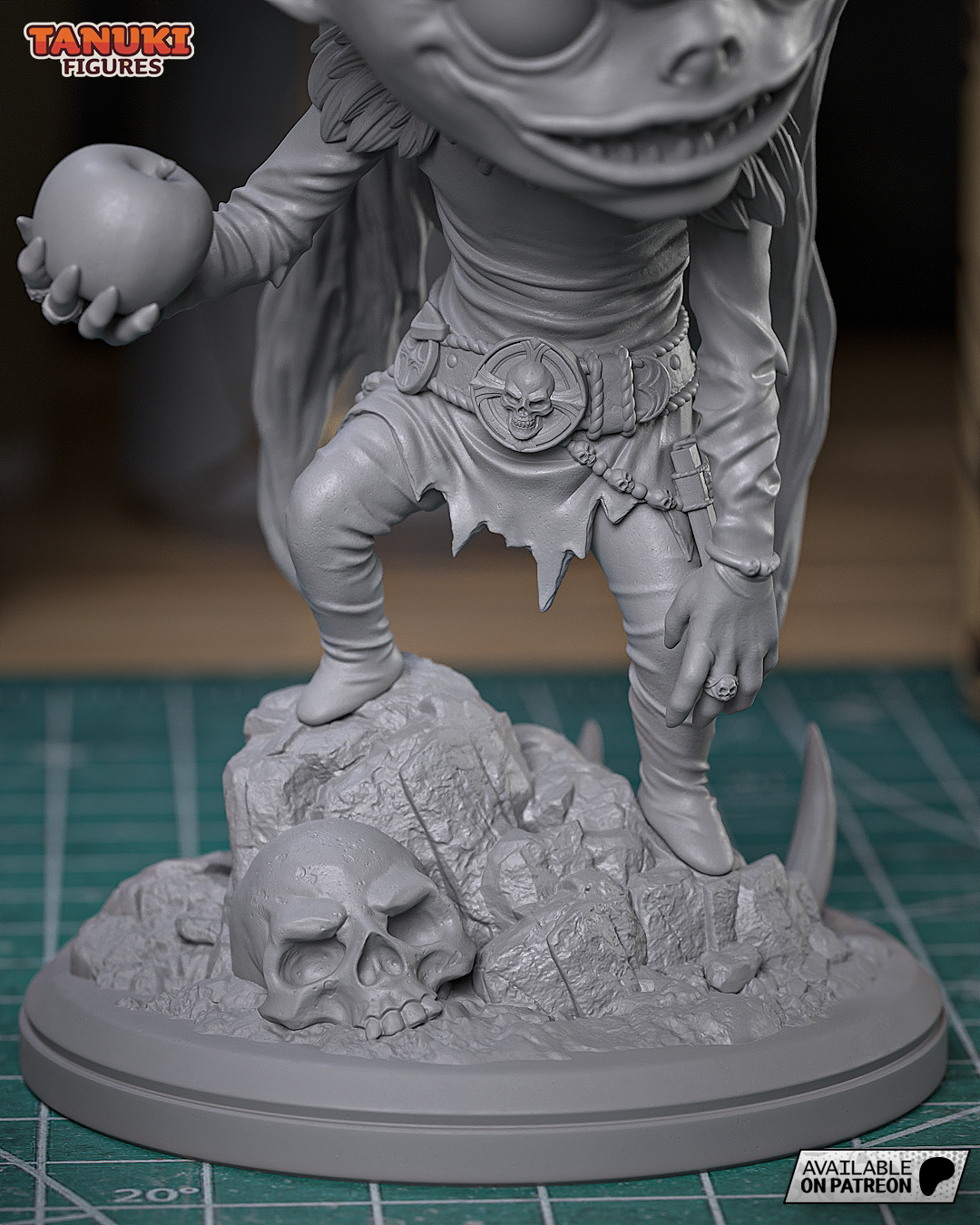 Chibi Ryuk | 5-Inch Resin Model Kit | Death Note Shinigami of Apples