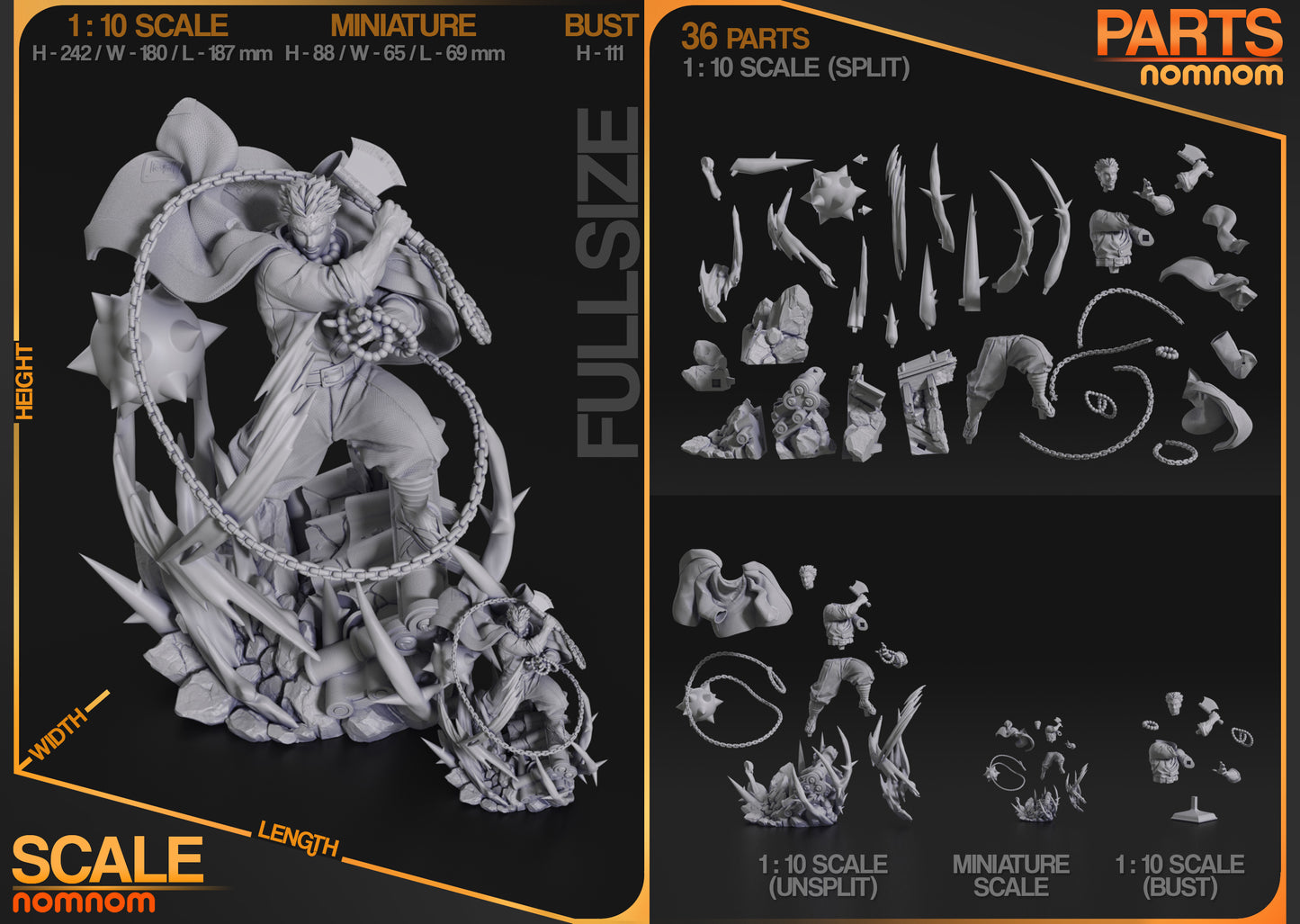 Gyomei Himejima | Resin Model or Bust Kit | Demon Slayer Stone Hashira
