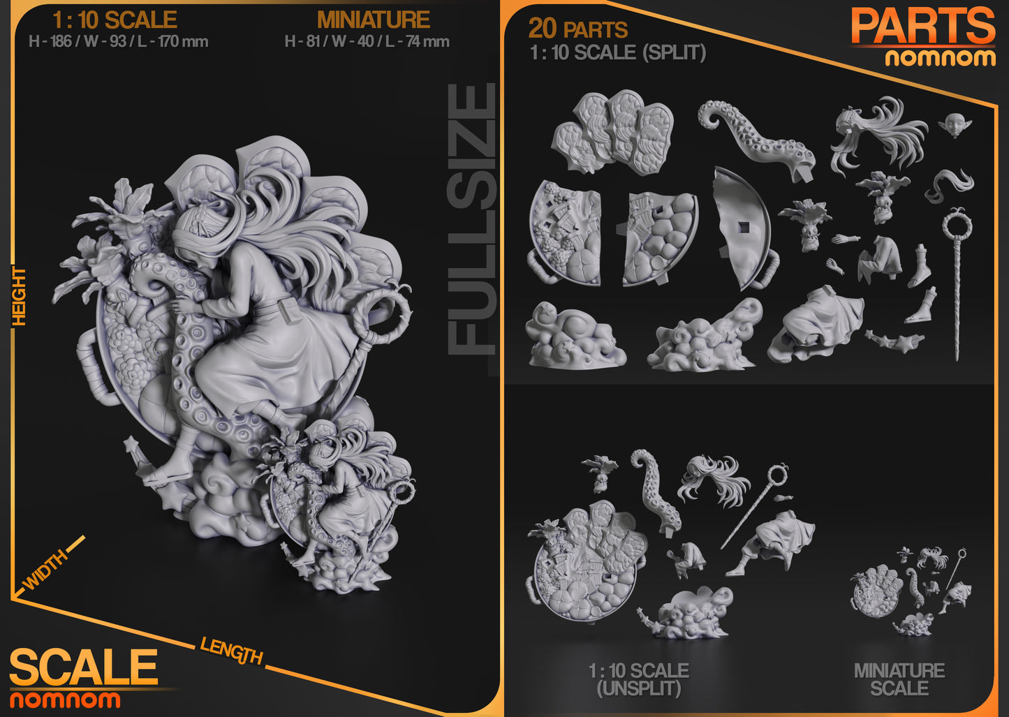 Marcille | Resin Model Kit | Dungeon Meshi Elf Tentacle Stew Mage