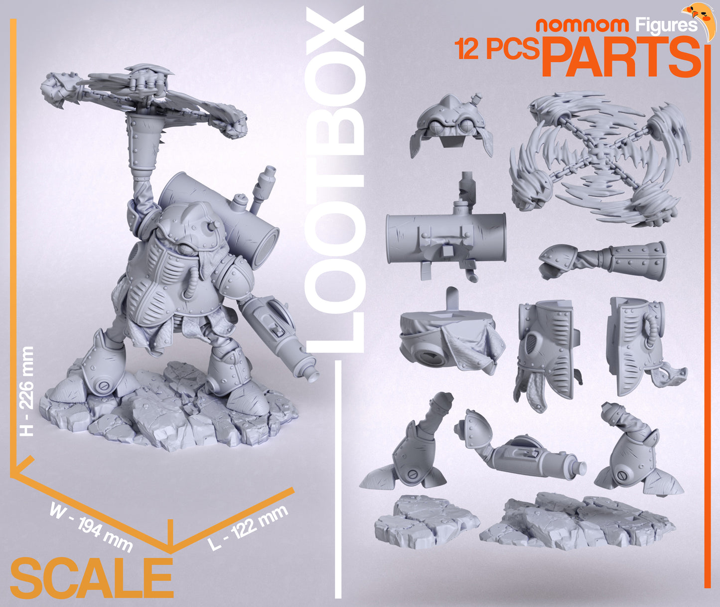 Robo | 6-Inch Resin Model Kit | Chrono Trigger Proto Dome Sentinel