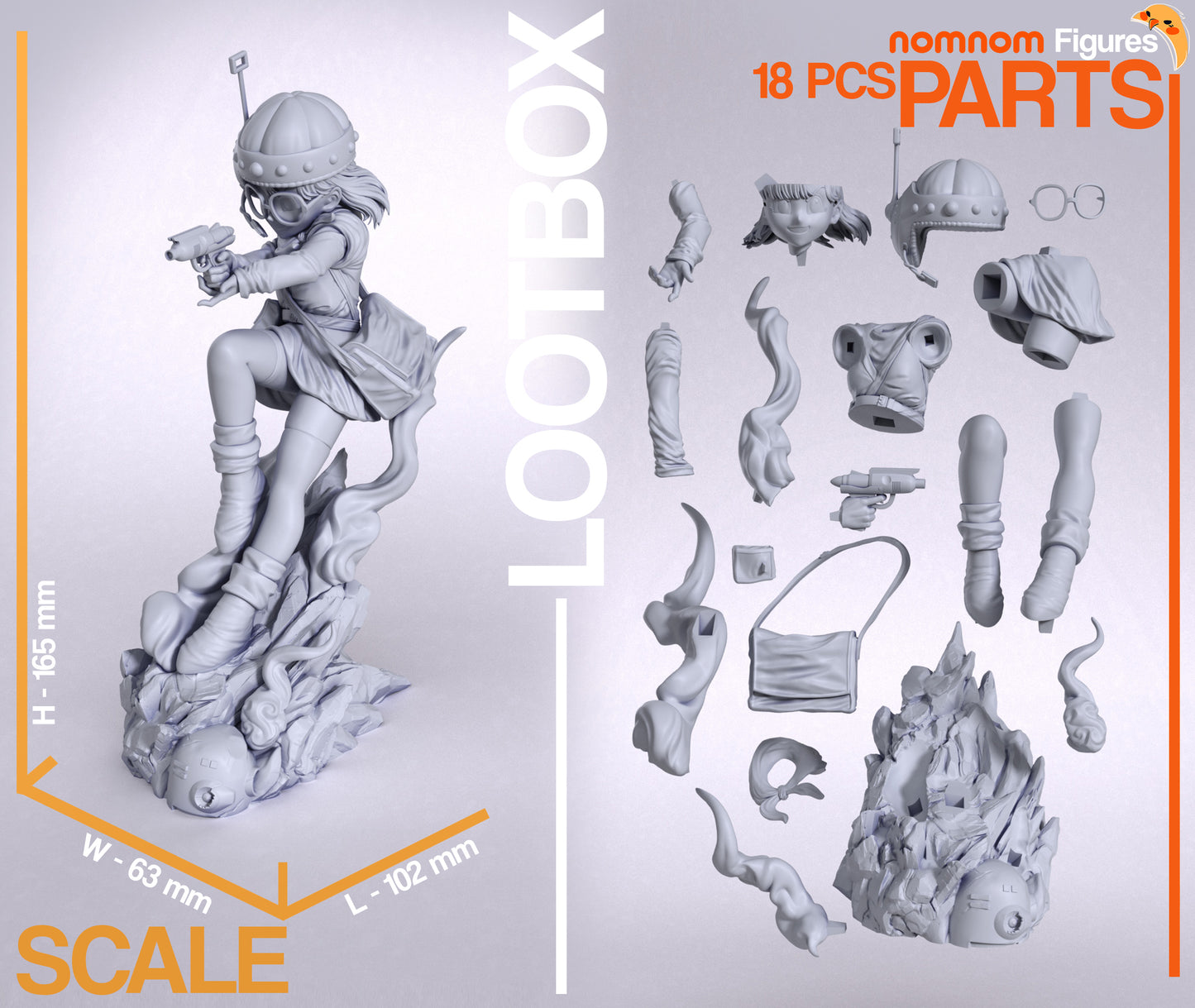 Lucca | 6.5-Inch Resin Model Kit | DIY Chrono Trigger Inventor Genius