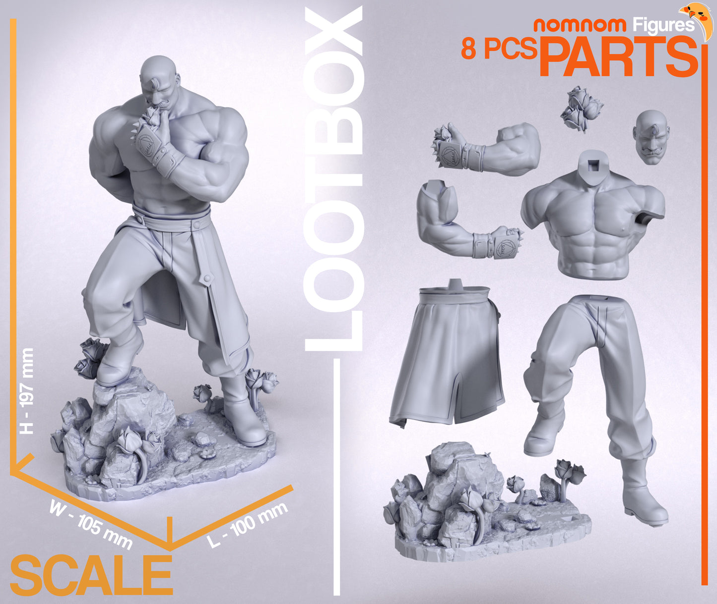 Alex Louis Armstrong | 8-Inch Resin Model Kit | Fullmetal Alchemist