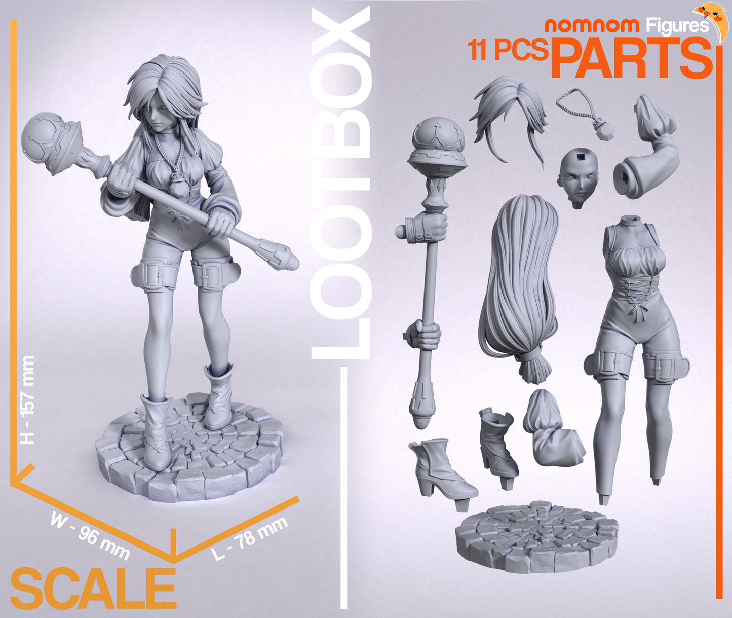 Garnet Til Alexandros | 6-Inch Resin Model Kit | DIY Final Fantasy IX Princess of Alexandria