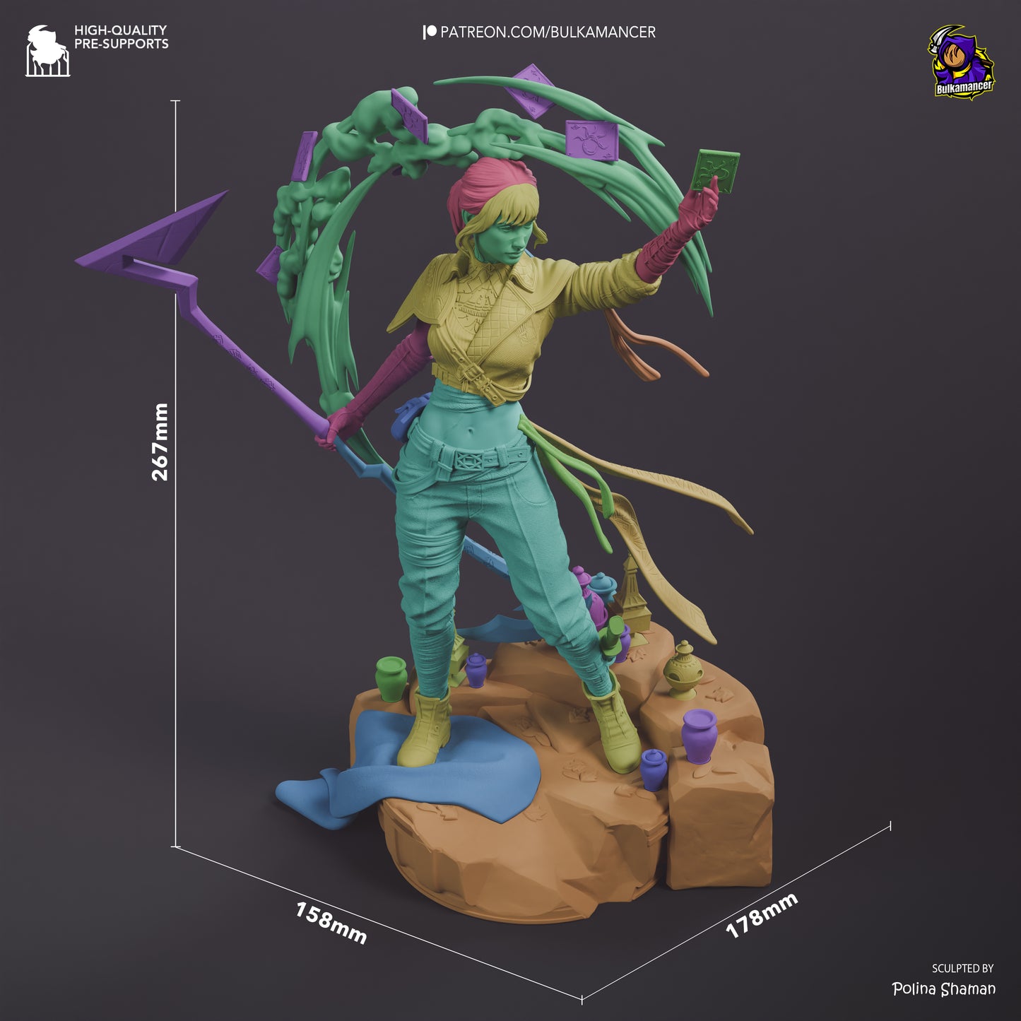 Sciel | 10.5-Inch Resin Model Kit | Clair Obscur: Expedition 33 Foretell Scythe-Wielder
