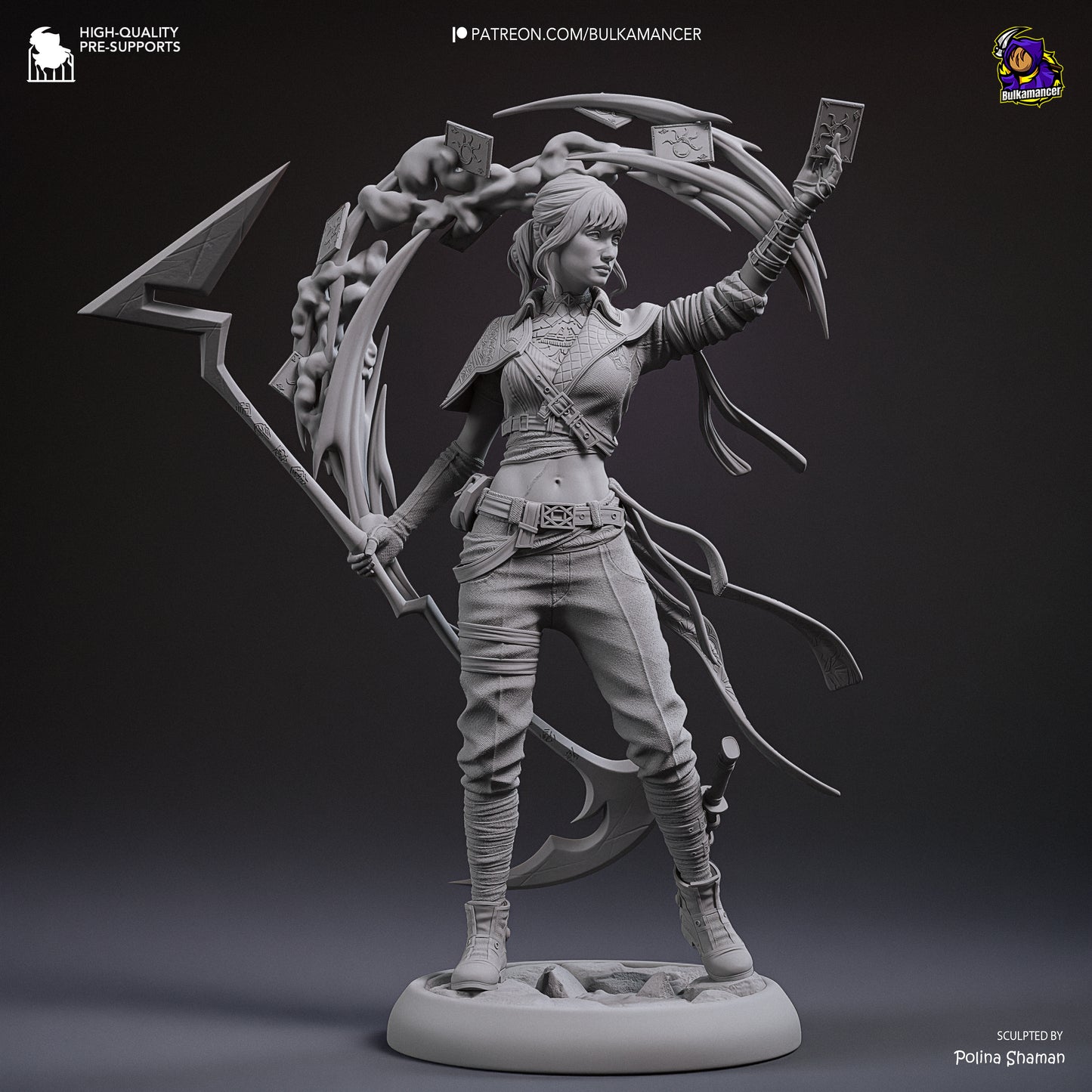 Sciel | 10.5-Inch Resin Model Kit | Clair Obscur: Expedition 33 Foretell Scythe-Wielder