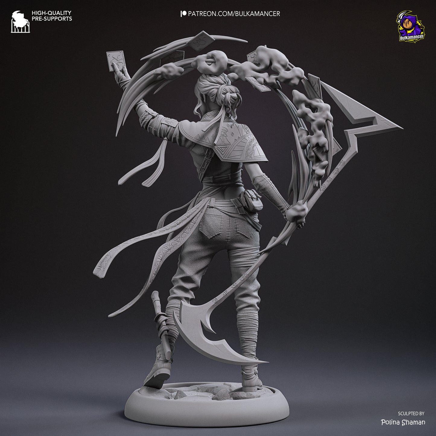 Sciel | 10.5-Inch Resin Model Kit | Clair Obscur: Expedition 33 Foretell Scythe-Wielder