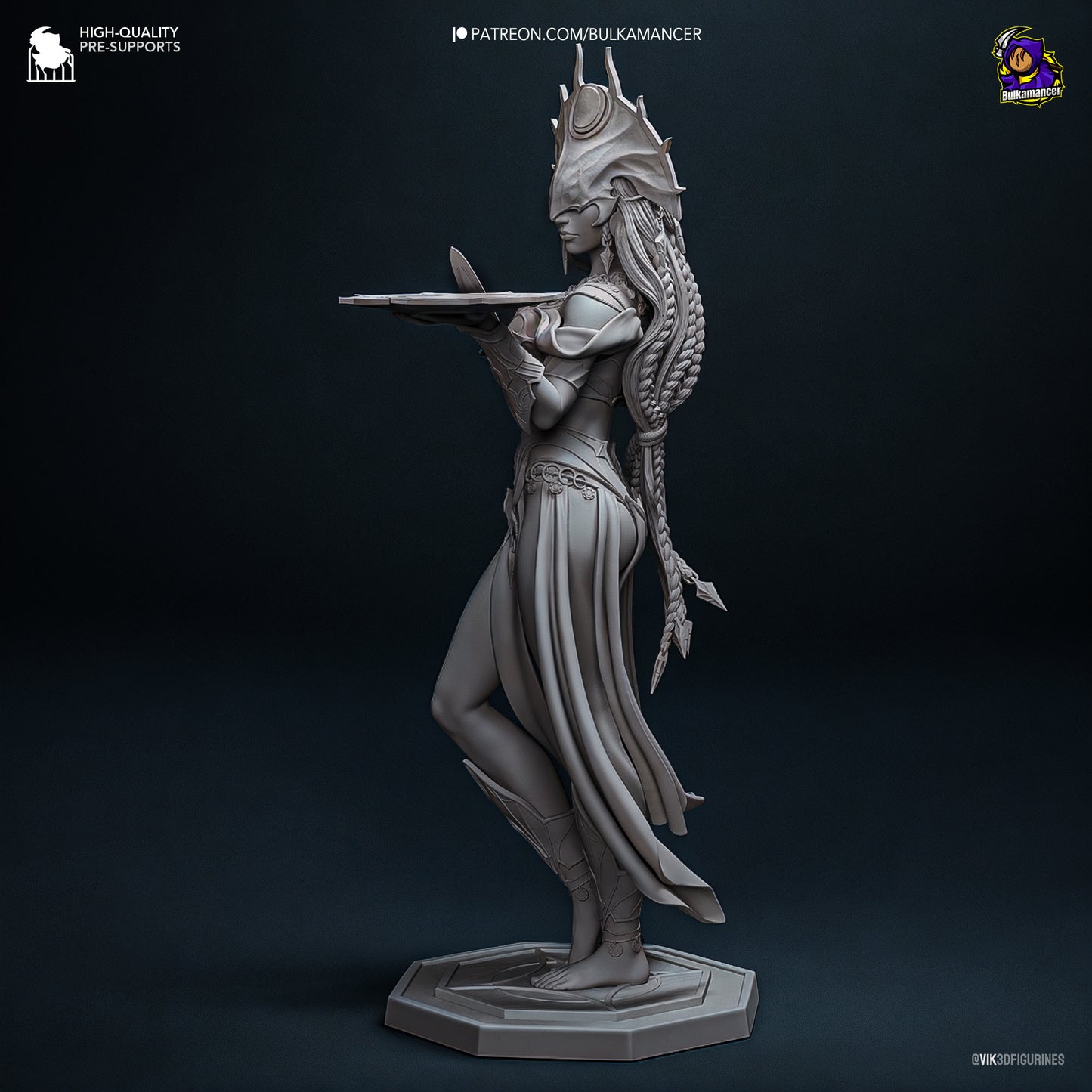 Shar | 9.5-Inch Resin Model Kit | DIY Baldur's Gate 3 Goddess of Darkness