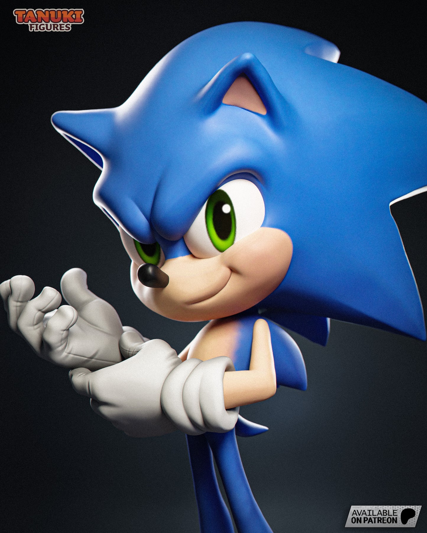 Sonic | 6-Inch Resin Model Kit | Toon-Style Sonic the Hedgehog Blur