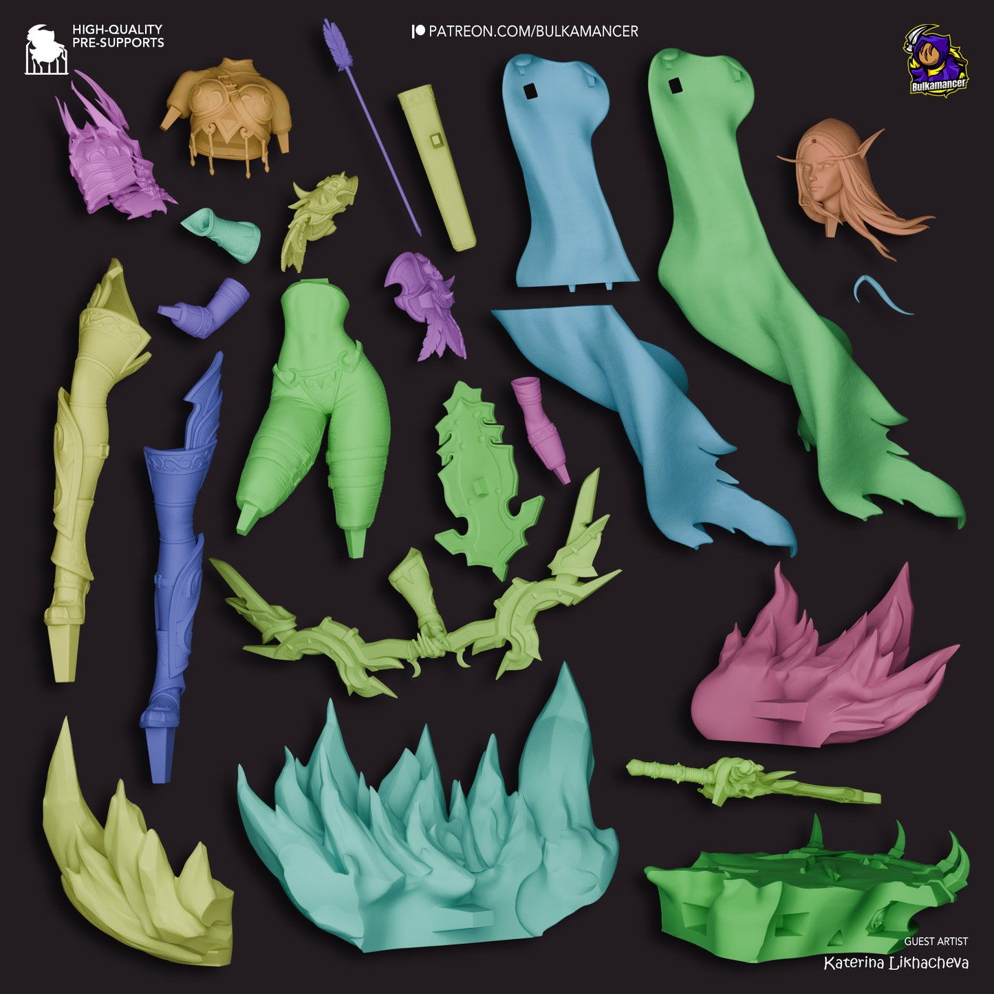 Sylvanas Windrunner | 11-Inch Resin Model Kit | DIY World of Warcraft Banshee Queen