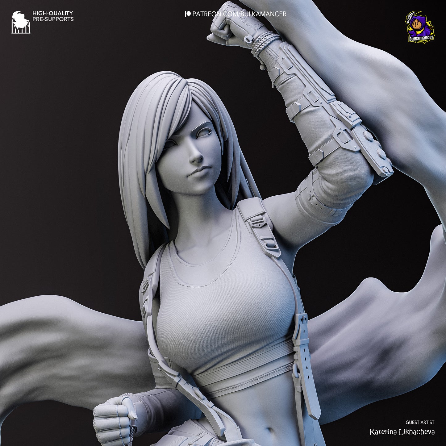Tifa Lockhart | 10-Inch Resin Model Kit | Final Fantasy VII Martial Artist