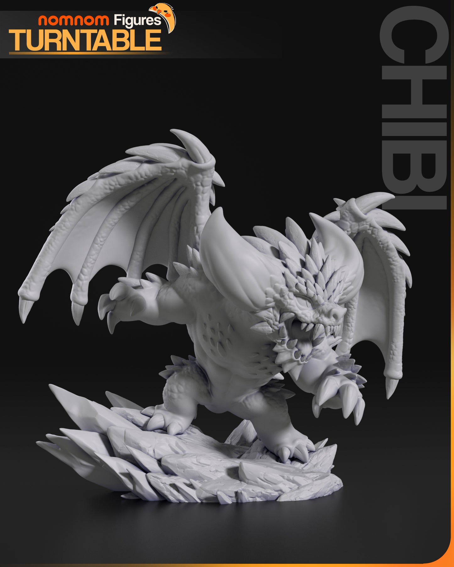Chibi Nergigante | 3-Inch Resin Model Kit | Monster Hunter Elder Dragon Slayer