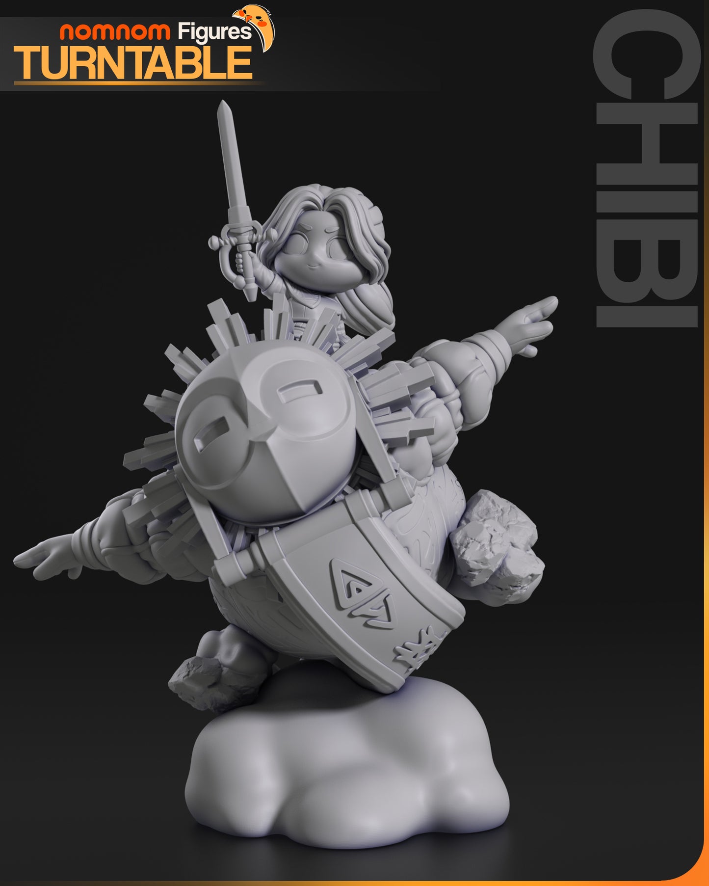Chibi Esquie | 5-Inch Resin Model Kit | DIY Clair Obscur Expedition 33 Sun Warrior