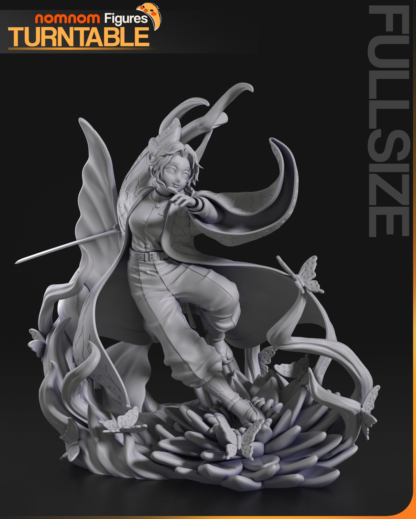 Shinobu Kochou Bust | 8-Inch Resin Model Kit | DIY Demon Slayer Insect Hashira