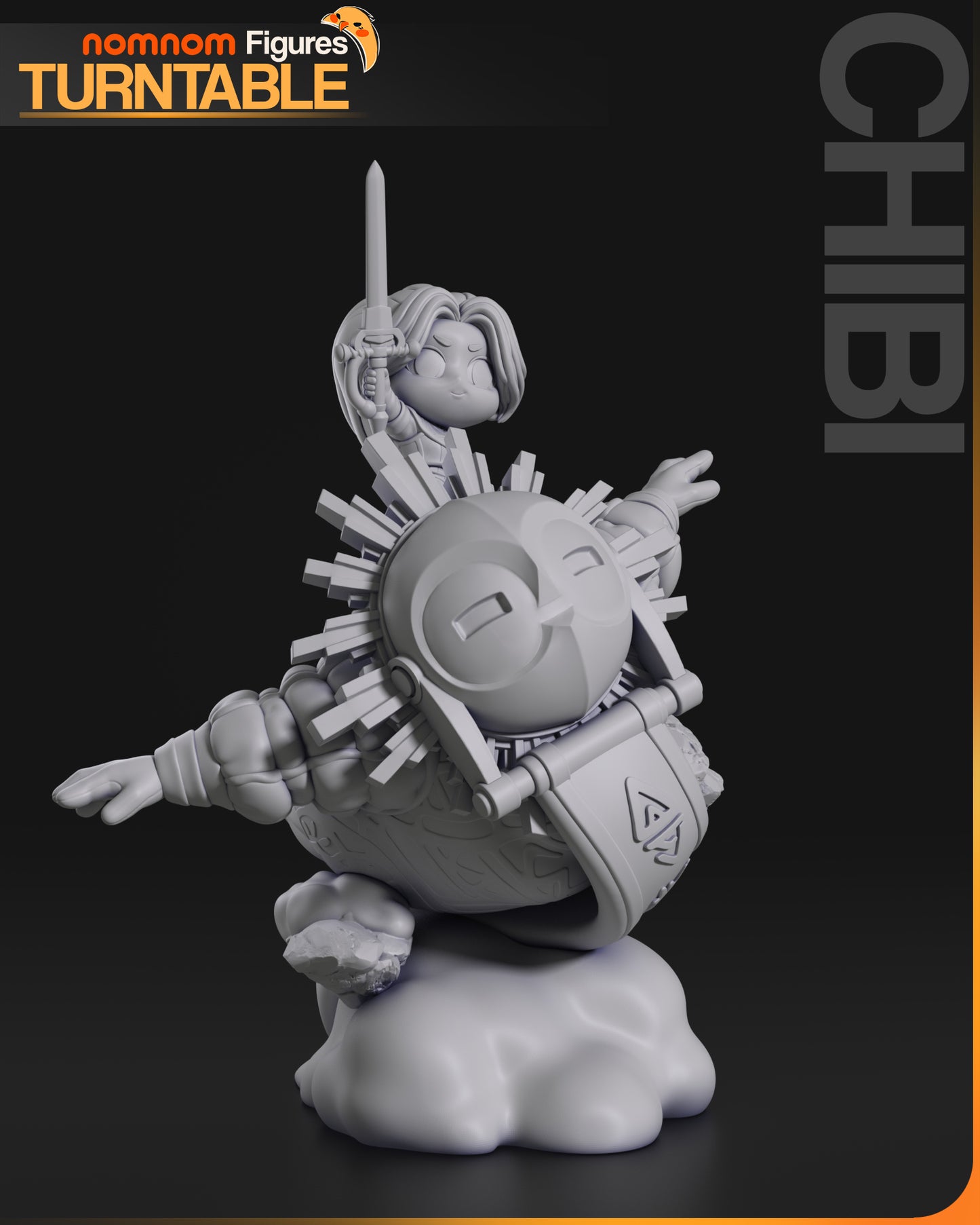 Chibi Esquie | 5-Inch Resin Model Kit | DIY Clair Obscur Expedition 33 Sun Warrior