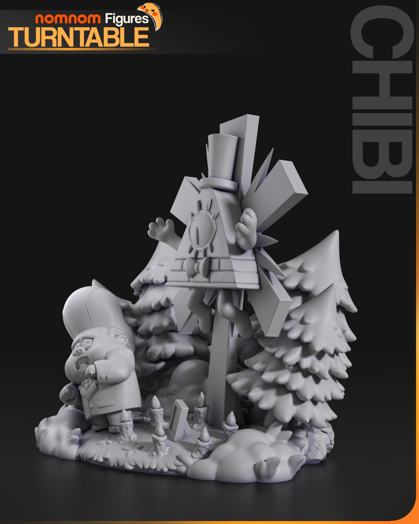 Chibi Bill Cypher | 4-Inch Resin Model Kit | Gravity Falls Dream Demon