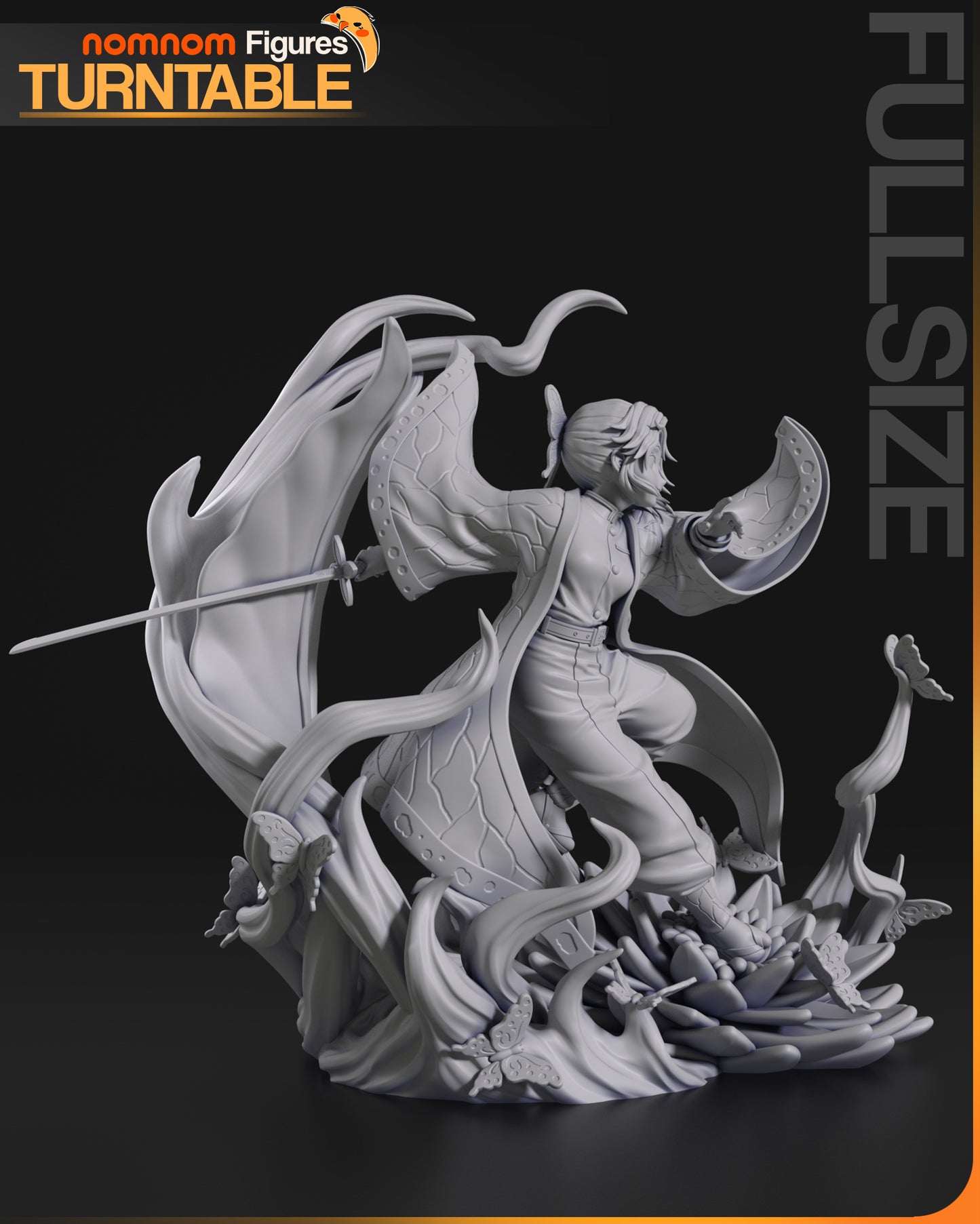Shinobu Kochou Bust | 8-Inch Resin Model Kit | DIY Demon Slayer Insect Hashira