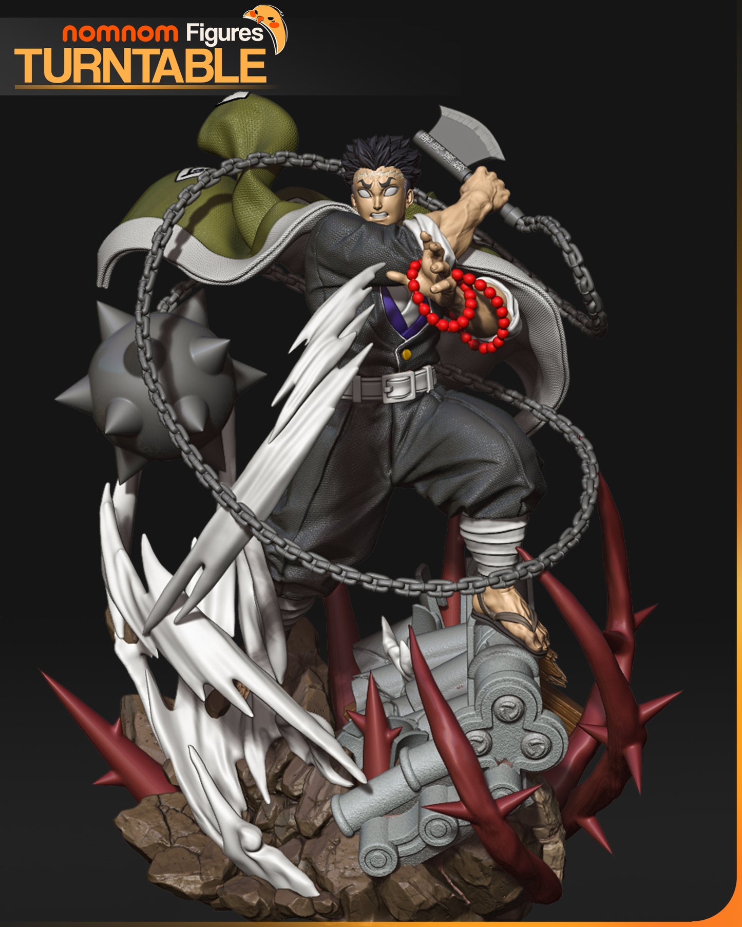 Gyomei Himejima | Resin Model or Bust Kit | Demon Slayer Stone Hashira