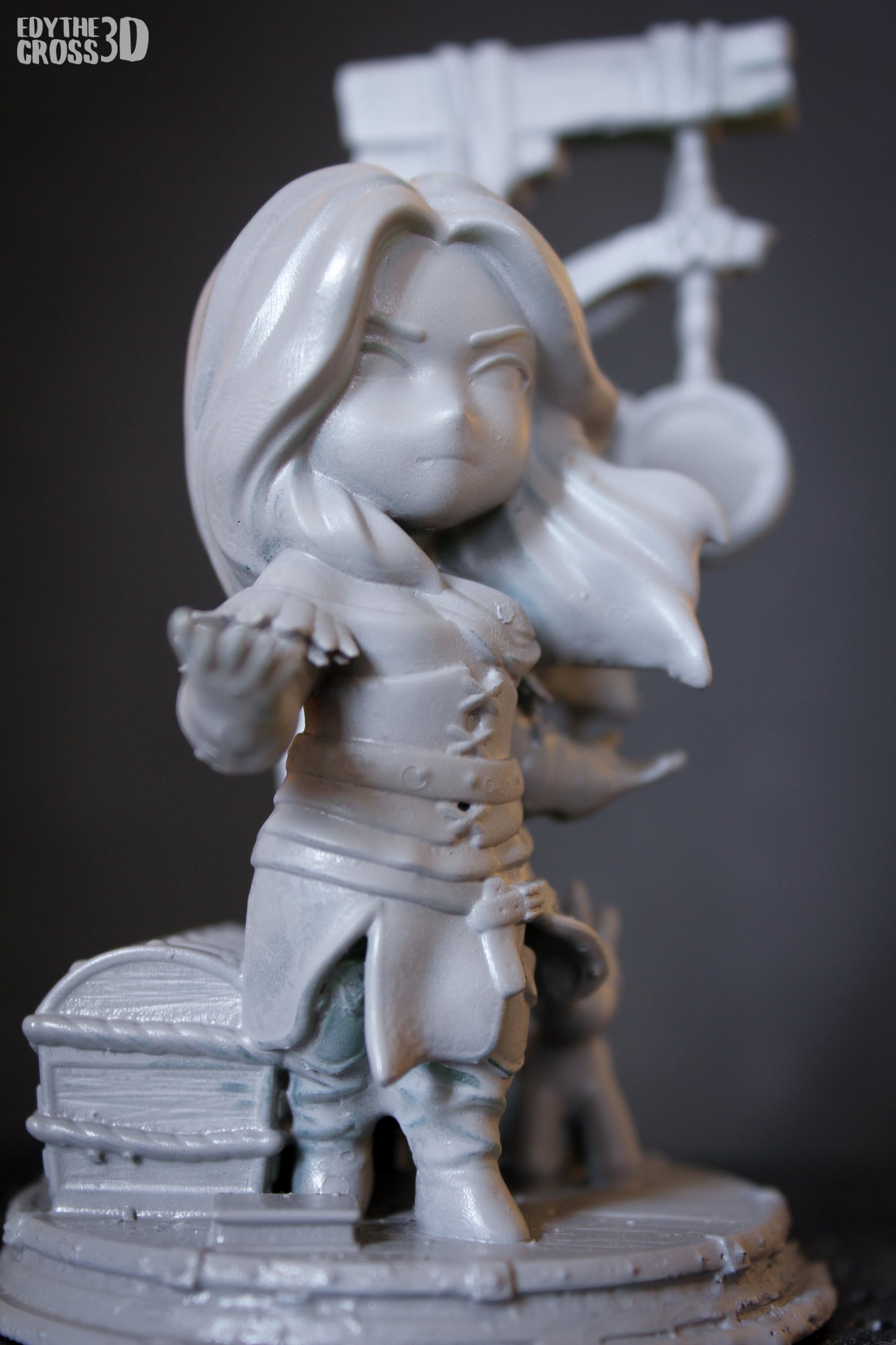 Chibi Yennefer | 4-Inch Resin Model Kit | DIY Witcher Pocket-Sized Powerhouse