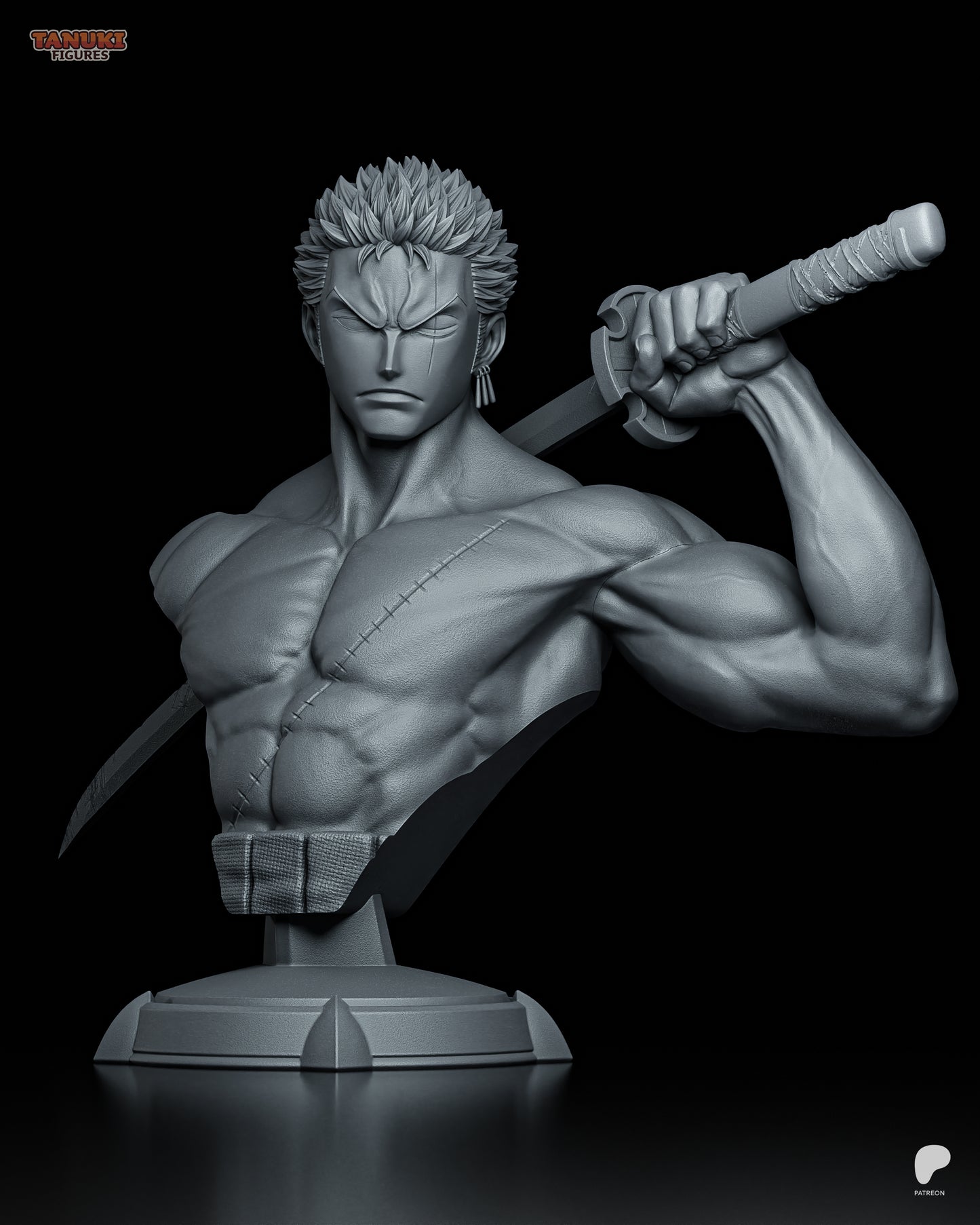 Zoro | Resin Model or Bust Kit | One Piece Three-Sword Swordsman
