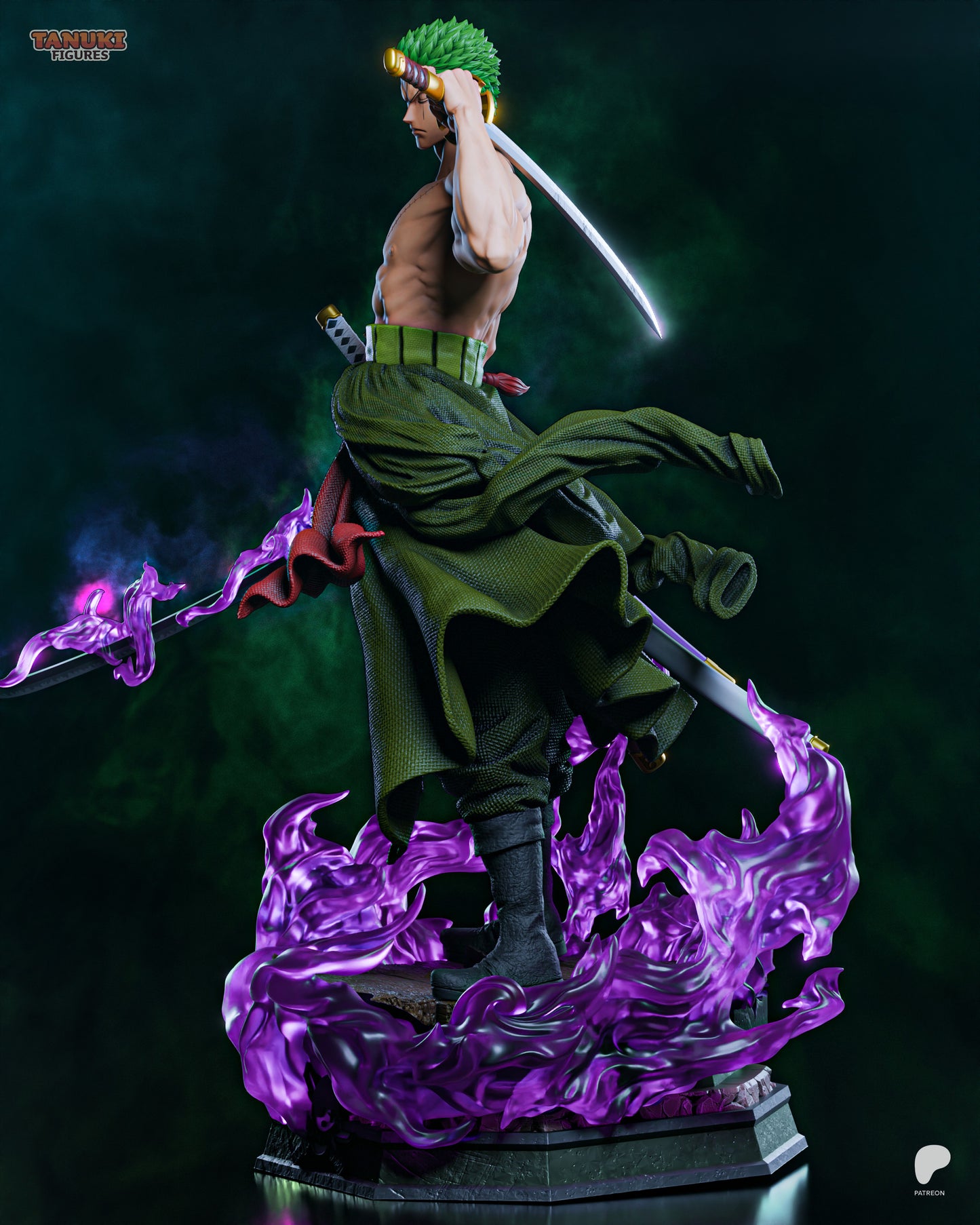 Zoro | Resin Model or Bust Kit | One Piece Three-Sword Swordsman