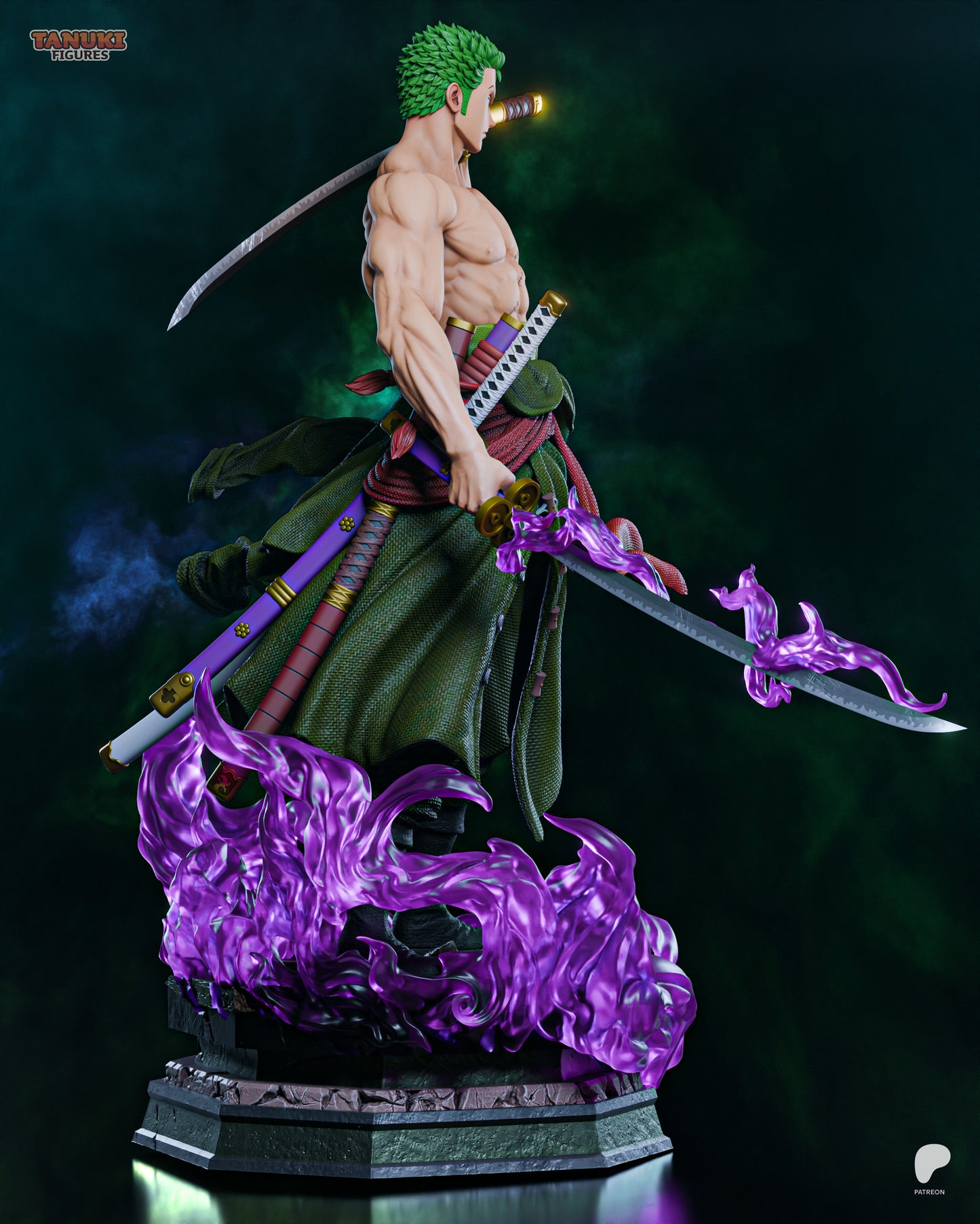 Zoro | Resin Model or Bust Kit | One Piece Three-Sword Swordsman