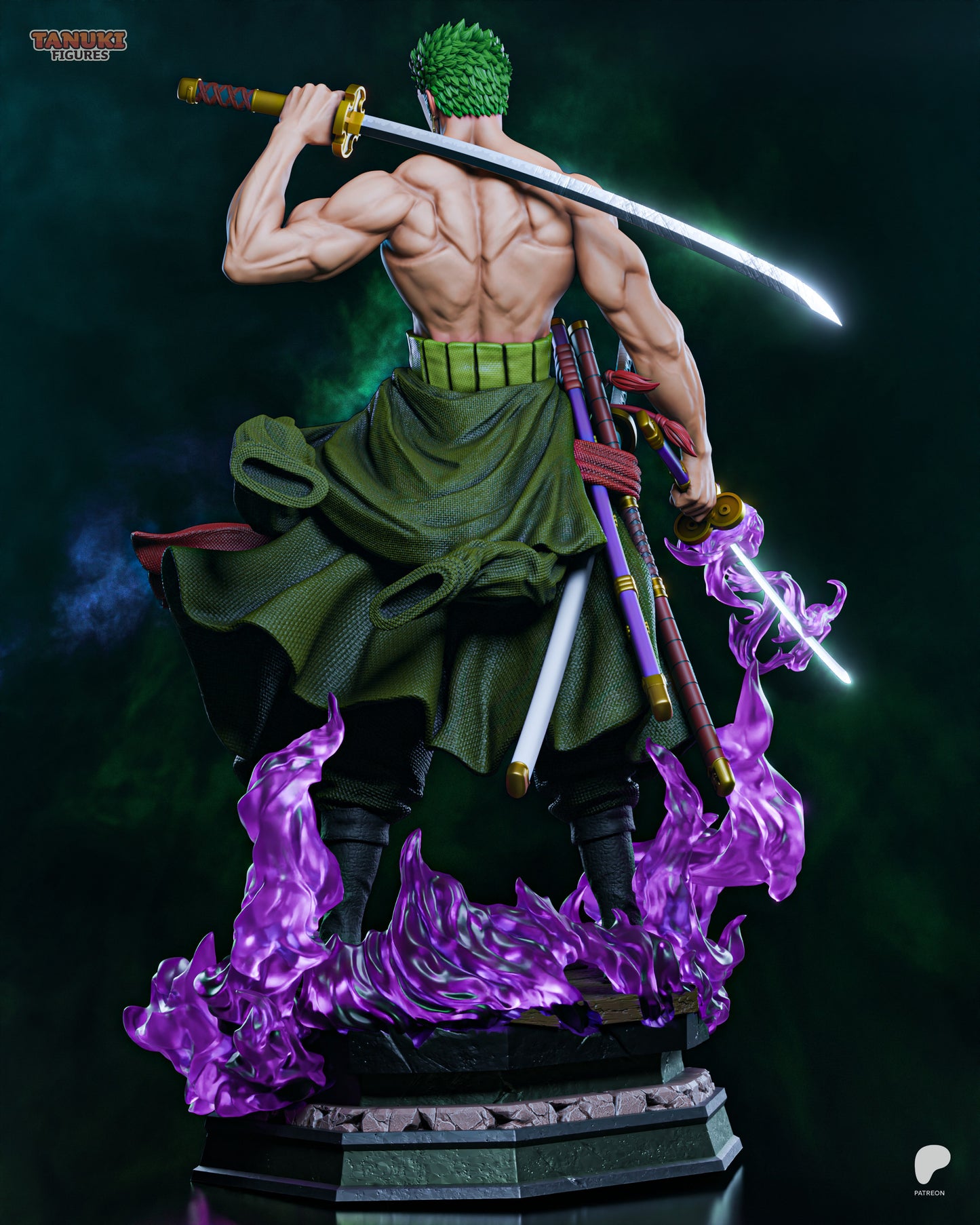 Zoro | Resin Model or Bust Kit | One Piece Three-Sword Swordsman