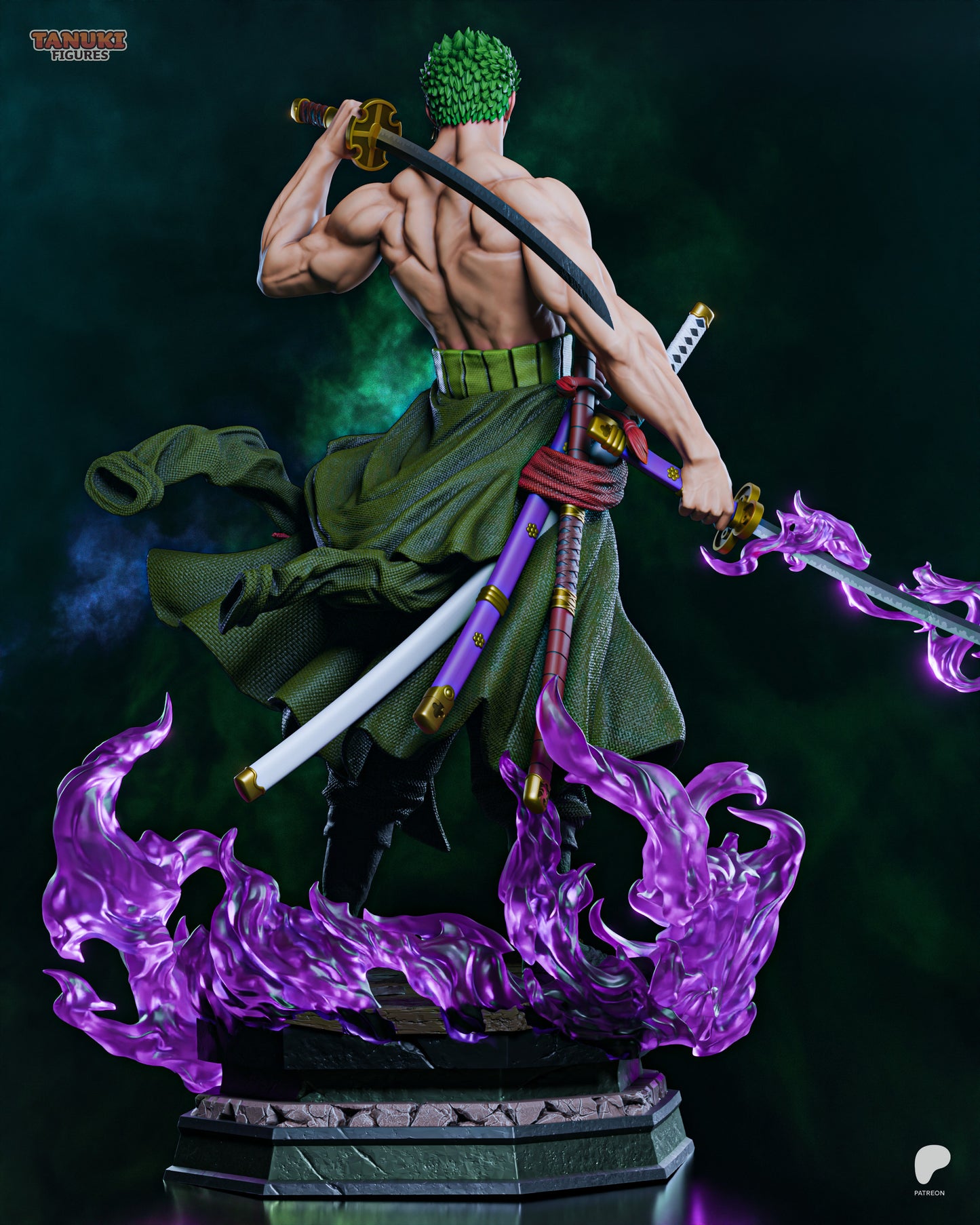 Zoro | Resin Model or Bust Kit | One Piece Three-Sword Swordsman
