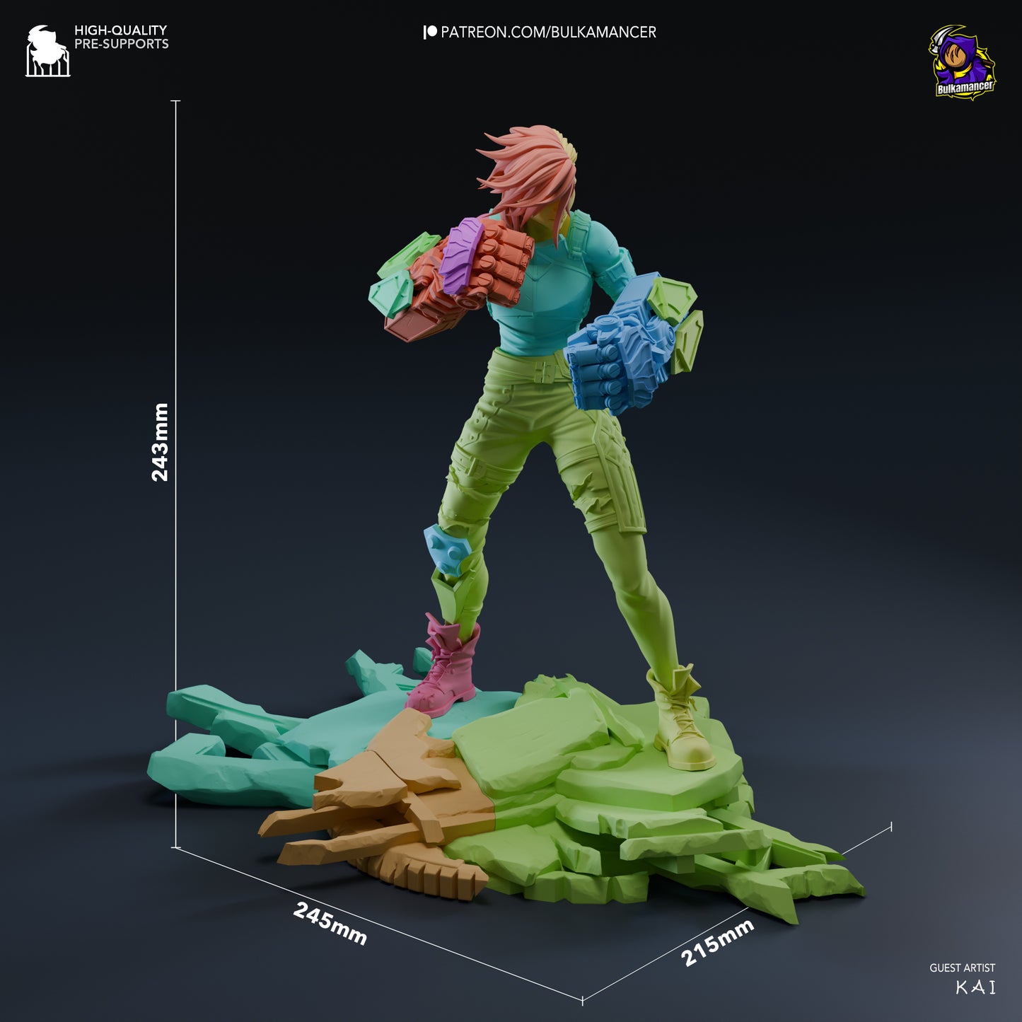 Vi | 9.5-Inch Resin Model Kit | Arcane Piltover Enforcer