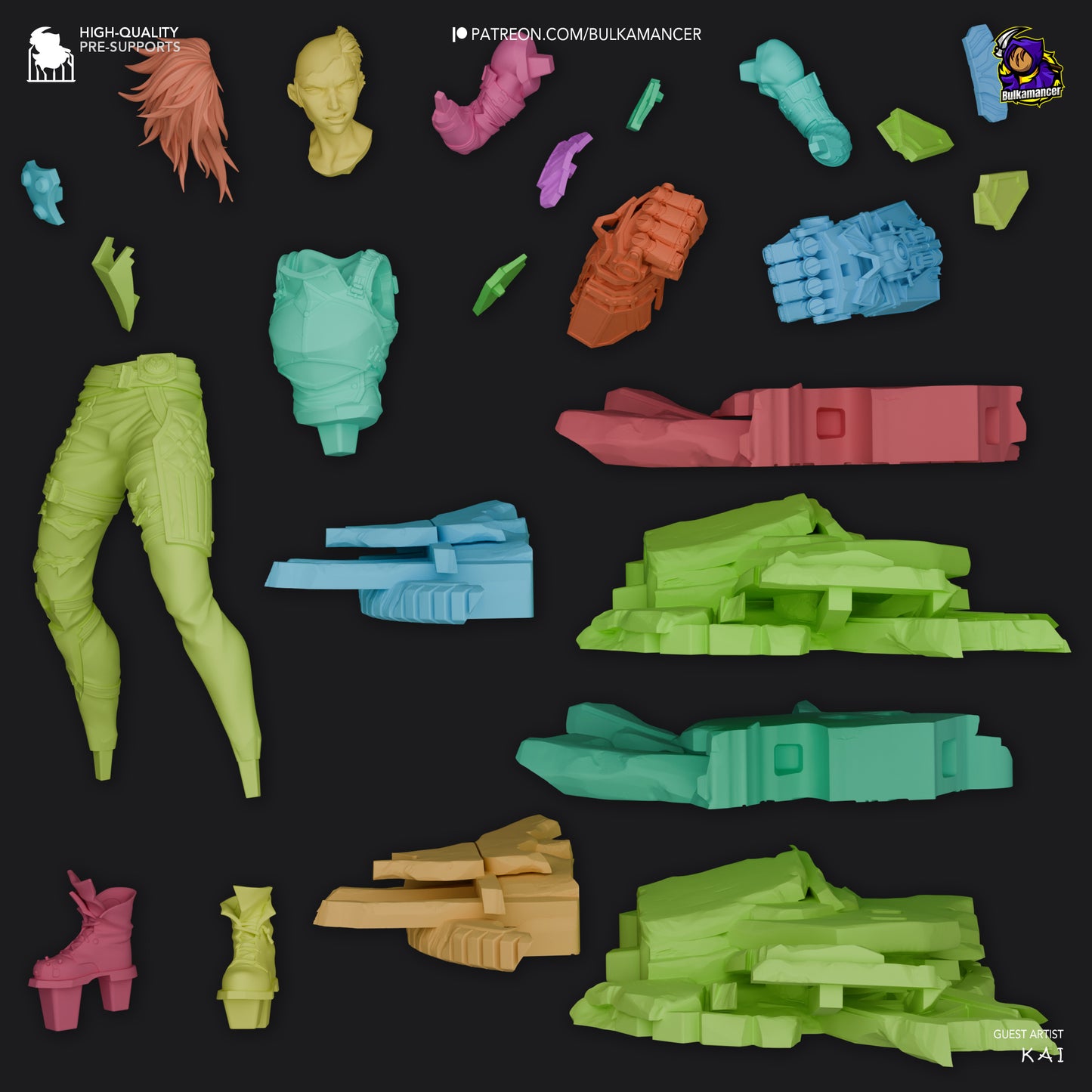 Vi | 9.5-Inch Resin Model Kit | Arcane Piltover Enforcer