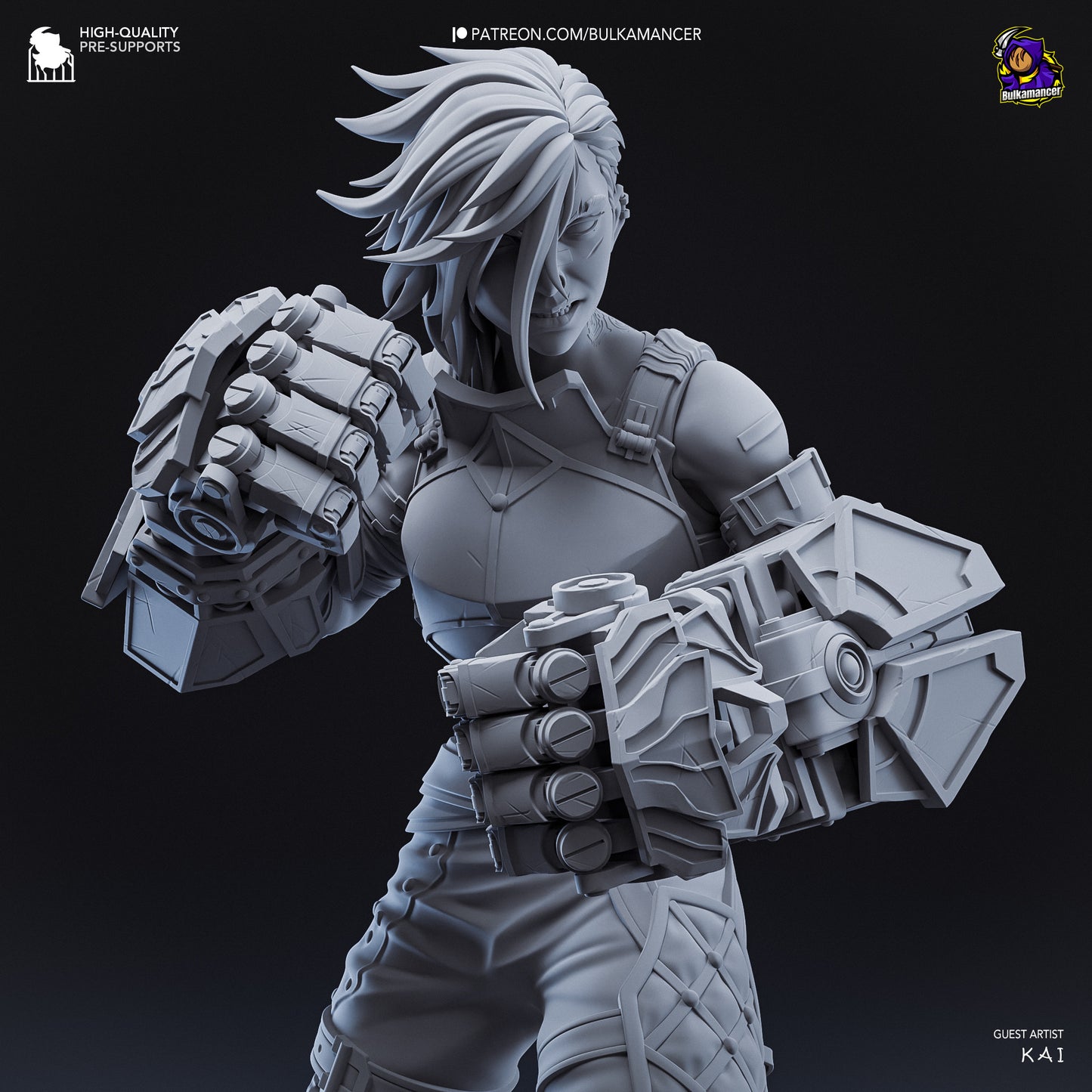 Vi | 9.5-Inch Resin Model Kit | Arcane Piltover Enforcer