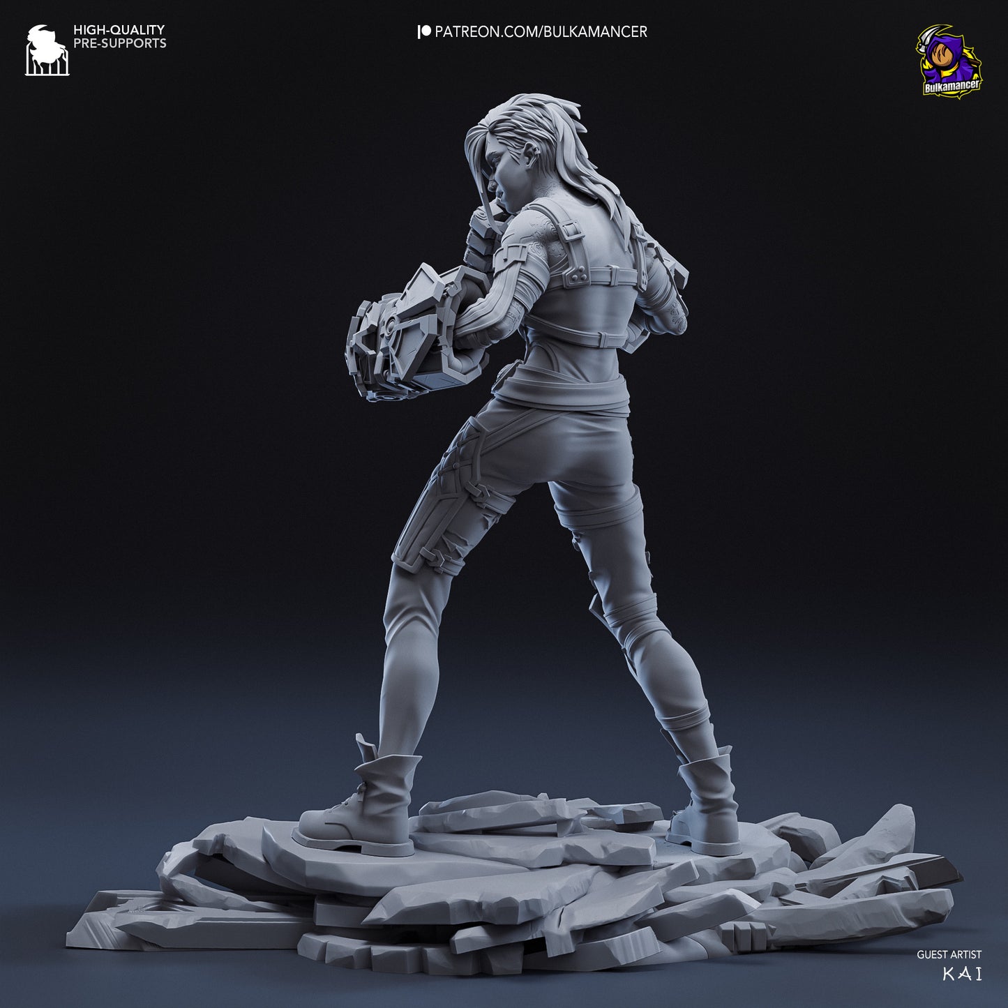 Vi | 9.5-Inch Resin Model Kit | Arcane Piltover Enforcer